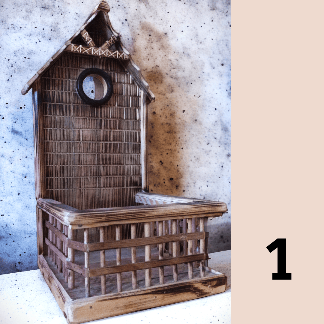 Skrzyneczka na kwiatek. Mix wzorów / Wooden flower box. Assorted designs #RZD005 - 13 0