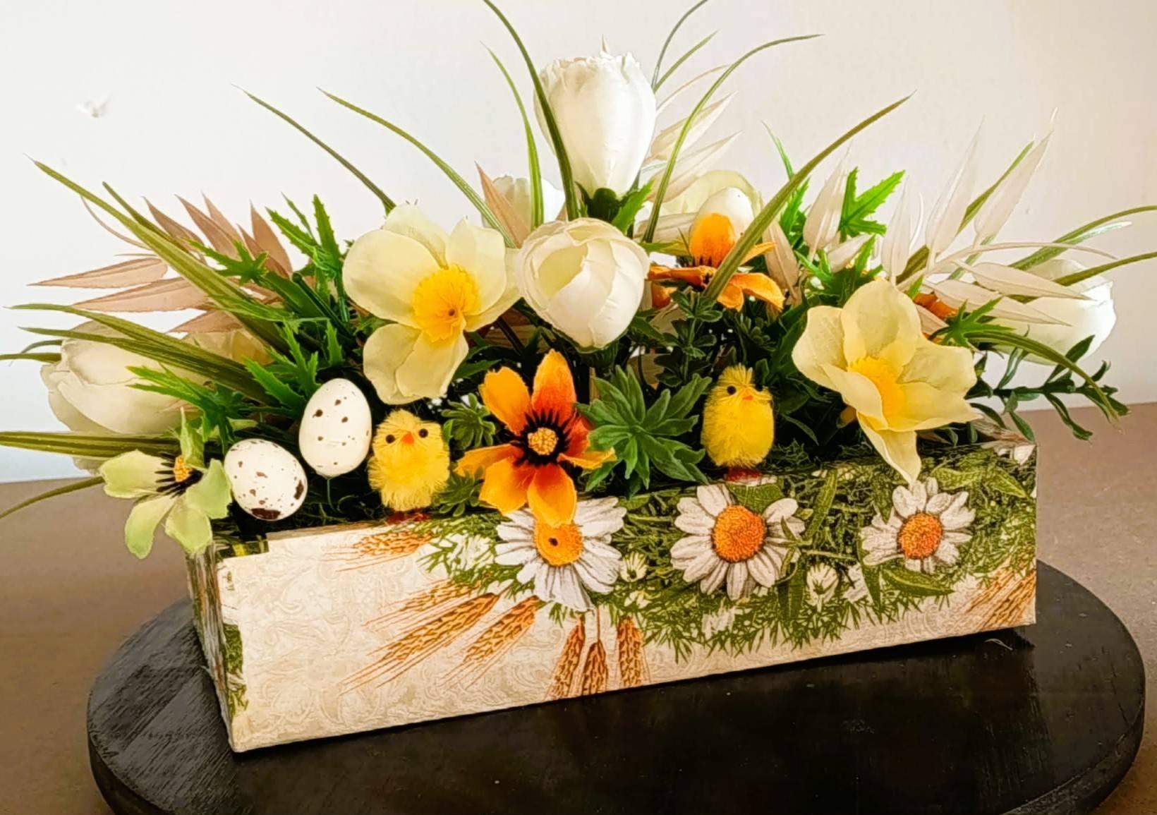 Dekoracja Wielkanocna w skrzyneczce #DW009 0