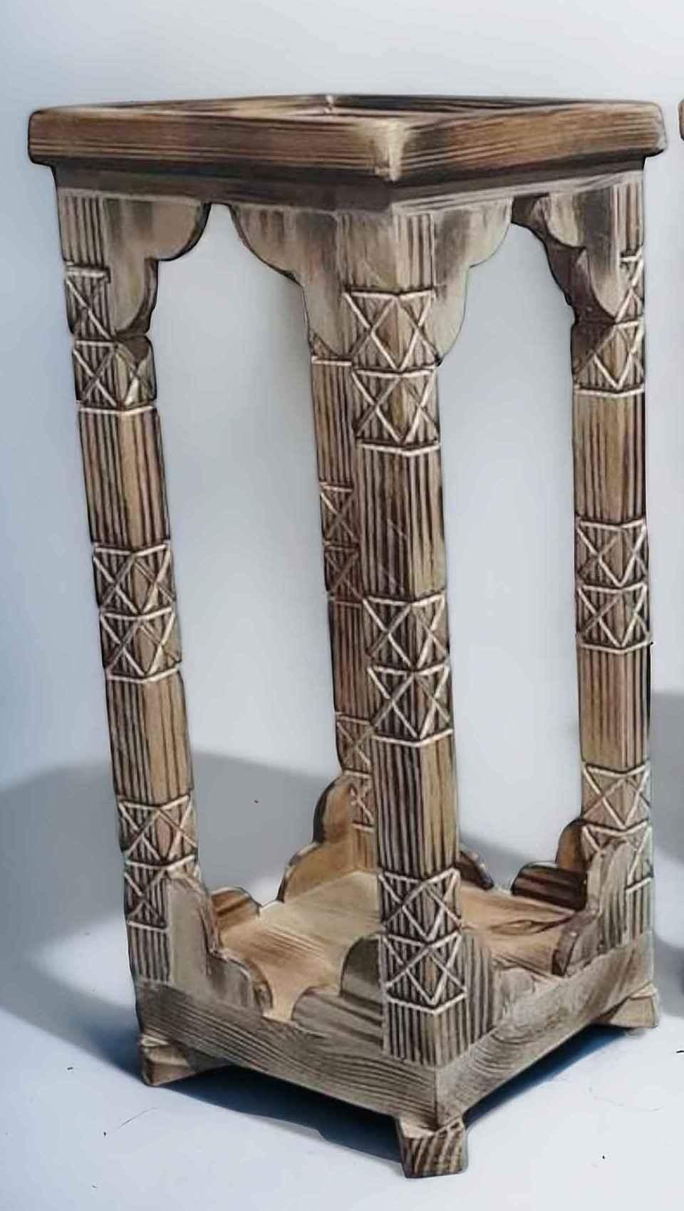 Otwarta, drewniana latarnia "2" 0