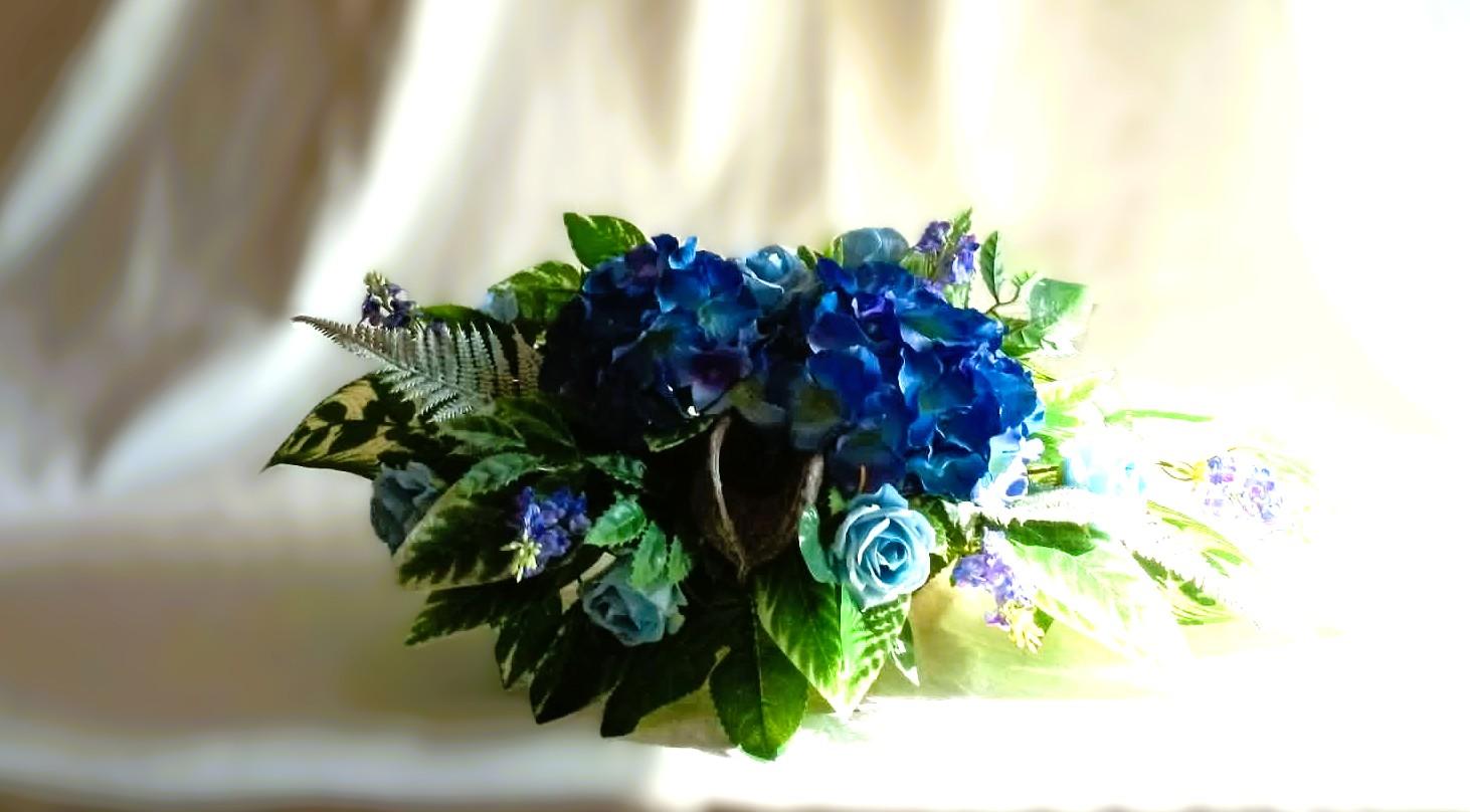 Komplet nagrobny Błękit / "Blue" Gravestone Set #KNG007 5