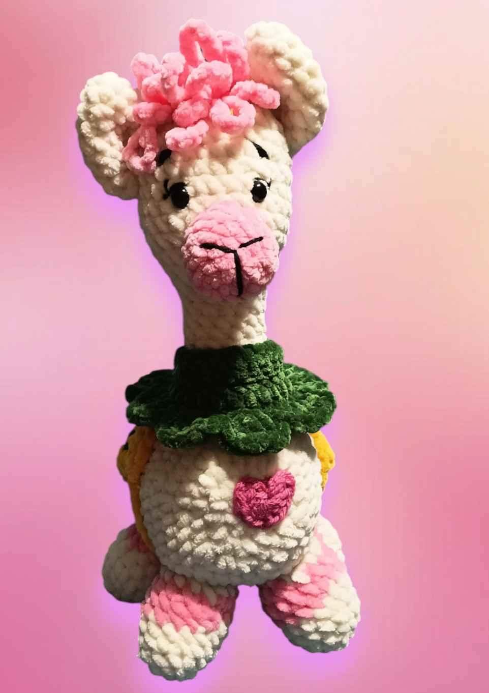 Ręcznie robiona alpaka z serduszkiem 3