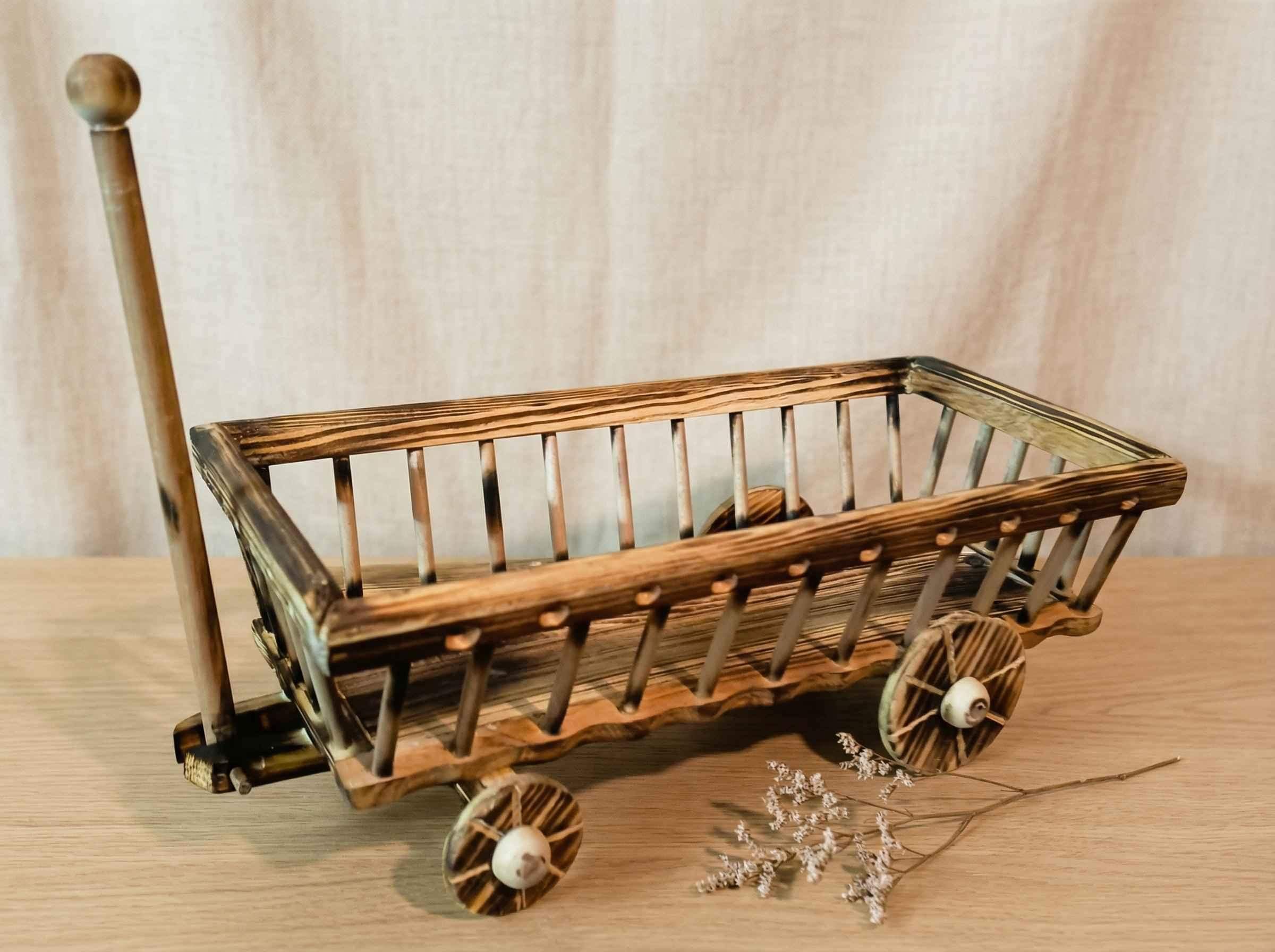 Drewniany wóz / Wooden wagon #RZD016 2