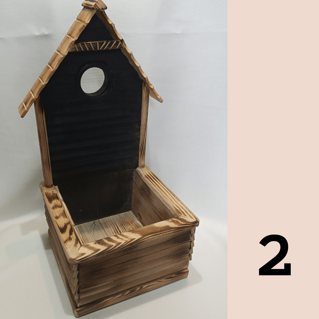Skrzyneczka na kwiatek. Mix wzorów / Wooden flower box. Assorted designs #RZD005 - 13 1