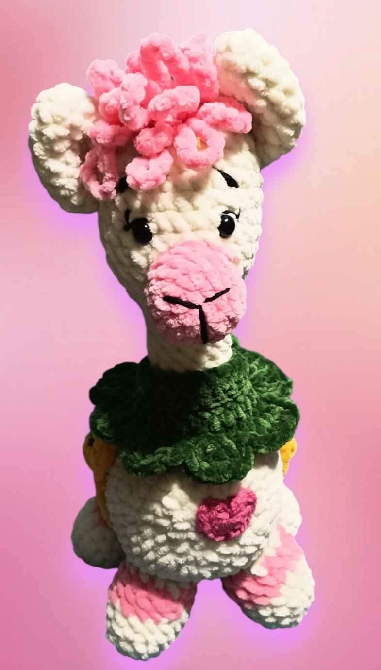 Ręcznie robiona alpaka z serduszkiem 5