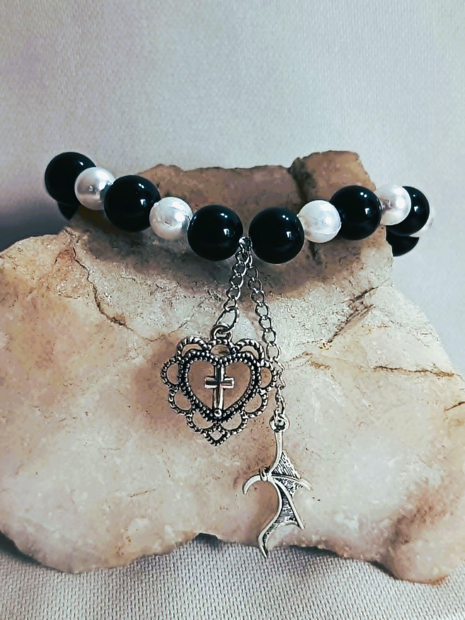 Bransoletka "Dzień-Noc" z zawieszkami / "Day-Night" charm bracelet BRH#025 1
