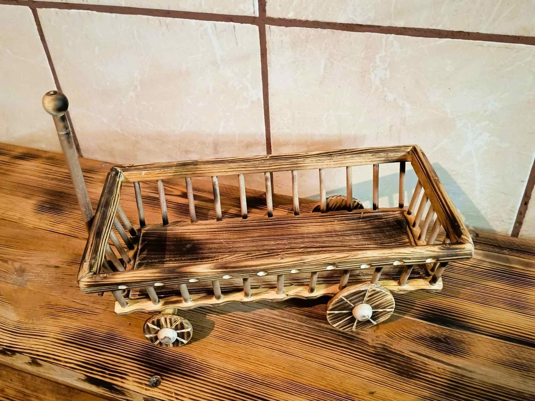 Drewniany wóz / Wooden wagon #RZD016 4