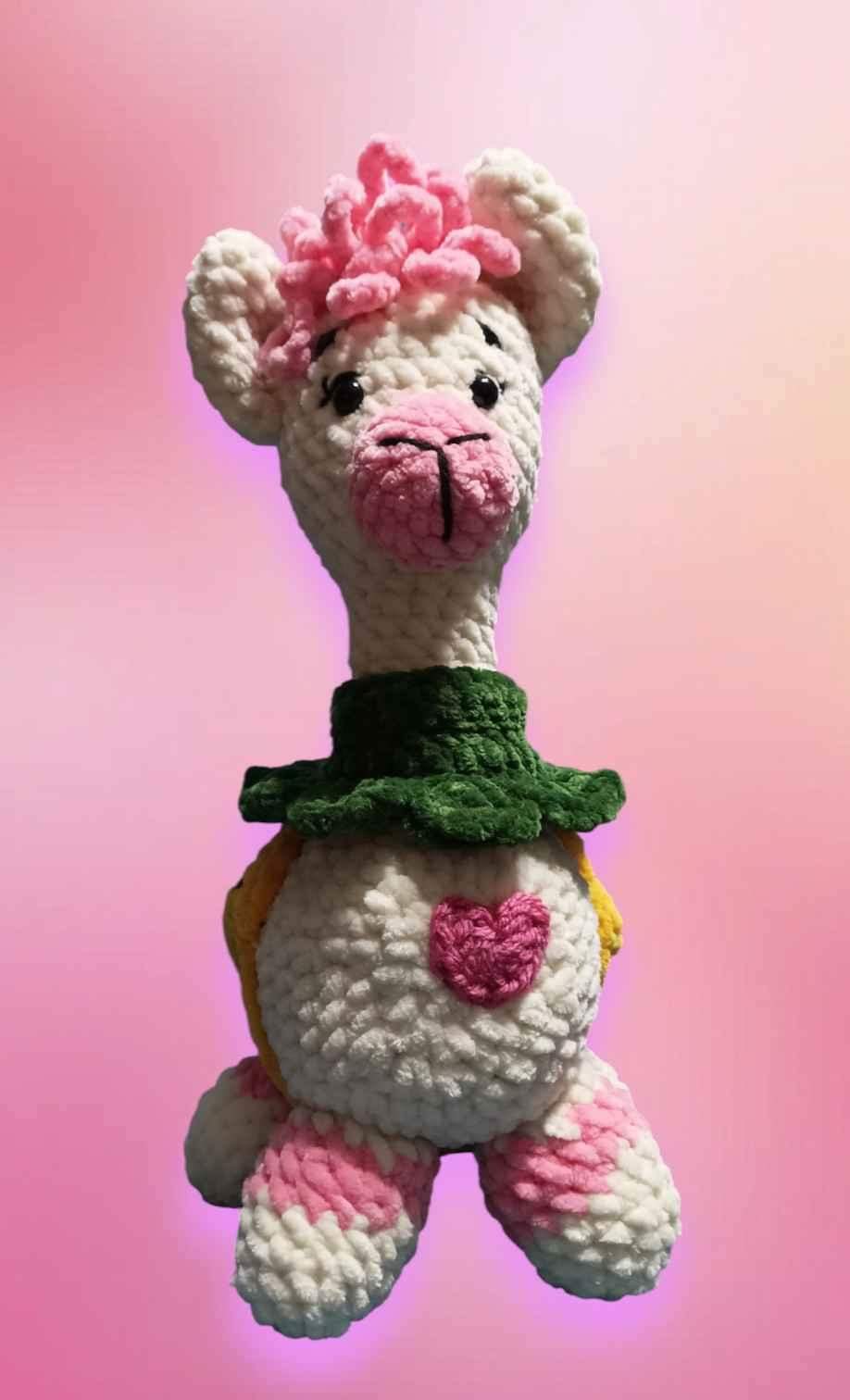 Ręcznie robiona alpaka z serduszkiem 2