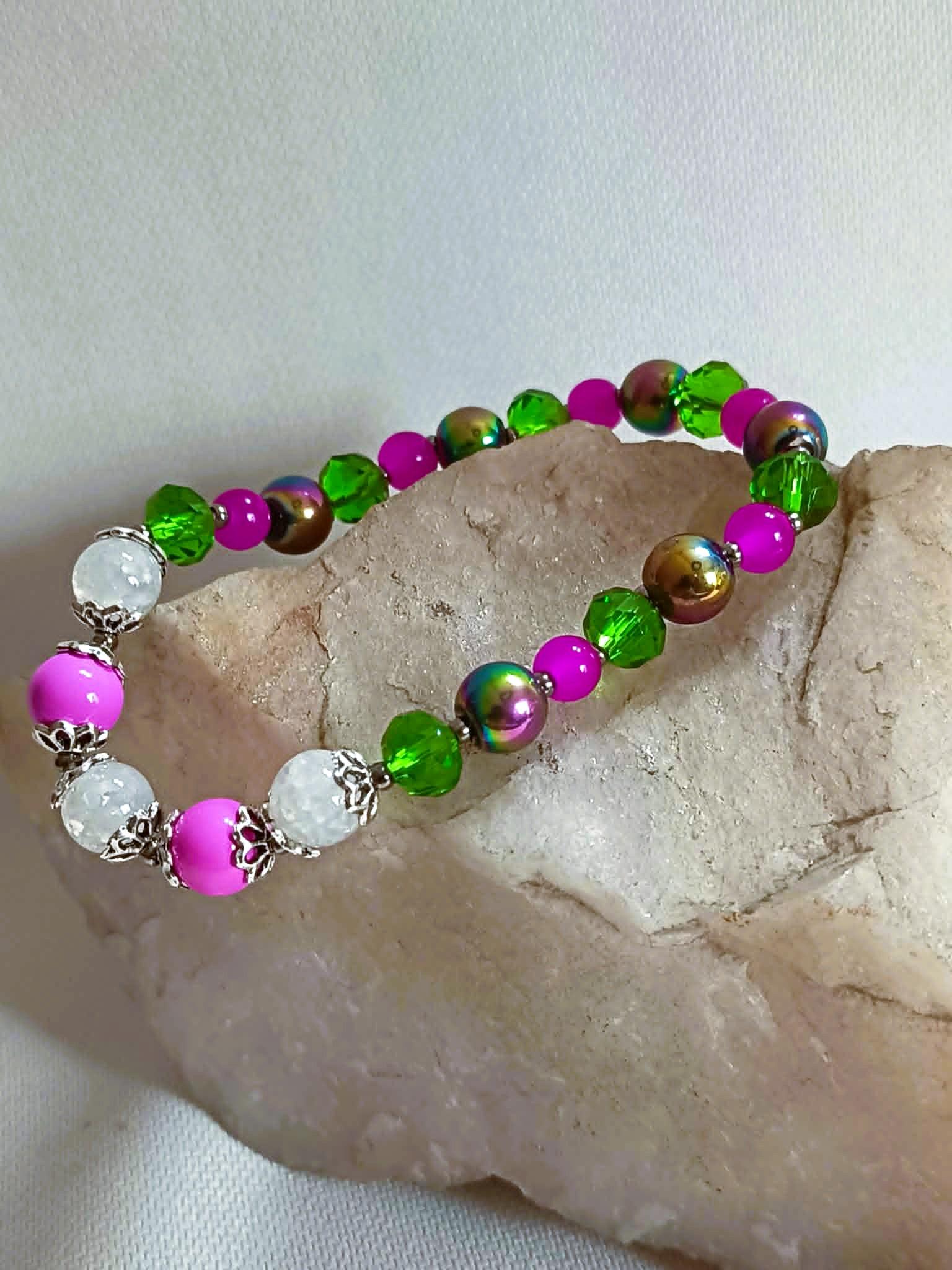 Bransoletka "Szmaragdowy Oddech" / "Emerald Breath" Bracelet BRH#016 2