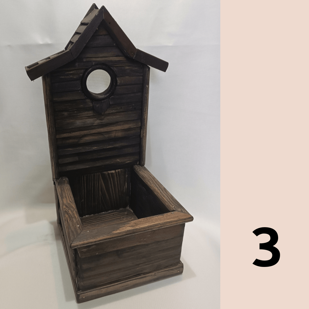 Skrzyneczka na kwiatek. Mix wzorów / Wooden flower box. Assorted designs #RZD005 - 13 2