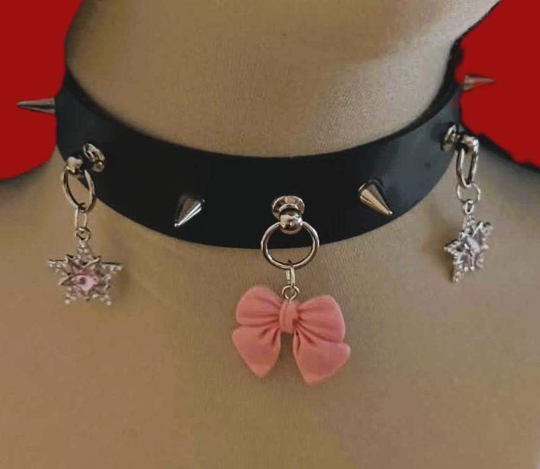 Gotycki choker z zawieszkami #0021 3