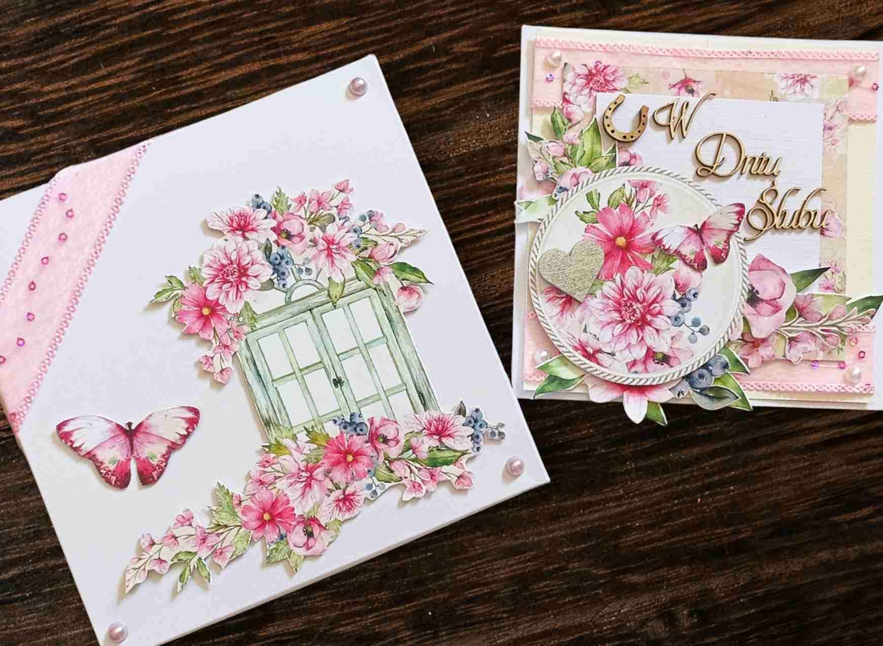 "W Dniu Ślubu" Ręcznie robiona kartka ślubna – romantyczna i wyjątkowa 5