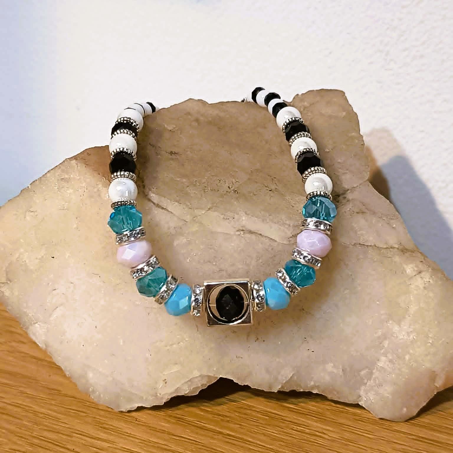 Bransoletka "Czarne oko" / "Black Crystal Eye" Bracelet BRH#027 4