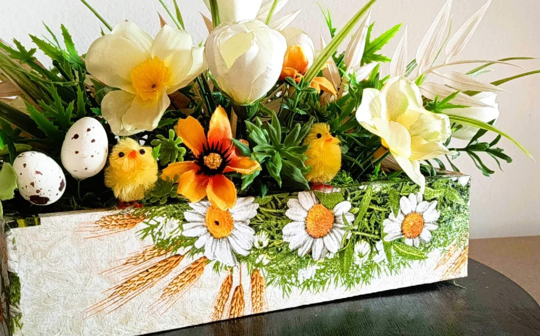 Dekoracja Wielkanocna w skrzyneczce #DW009 3