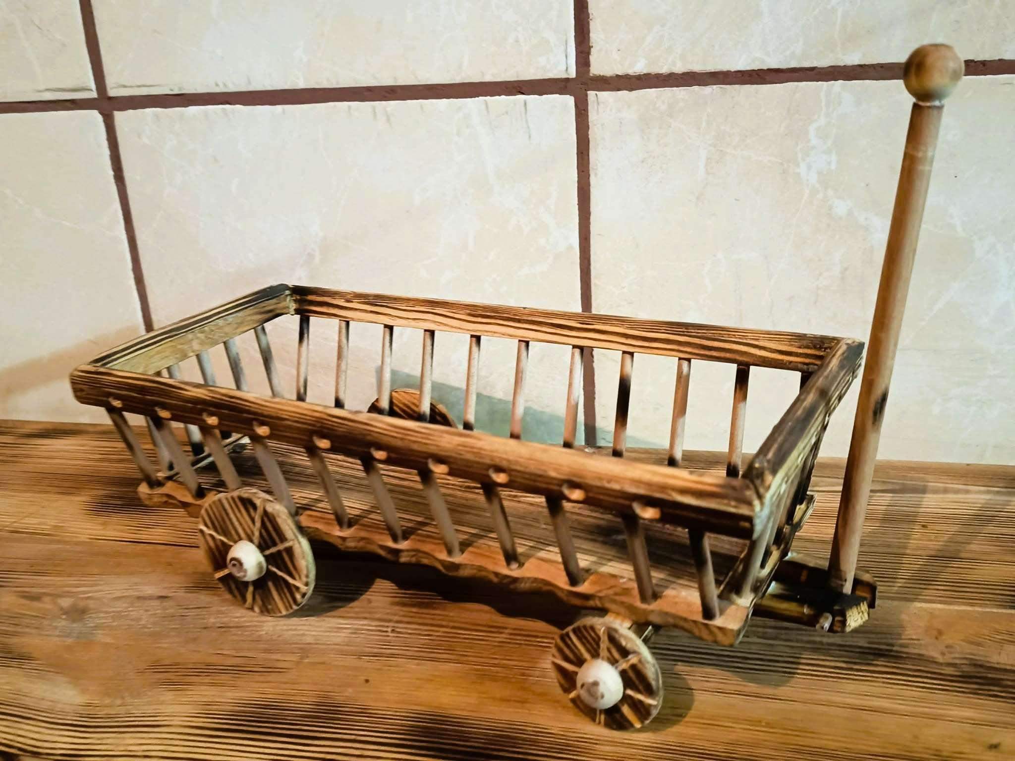 Drewniany wóz / Wooden wagon #RZD016 5