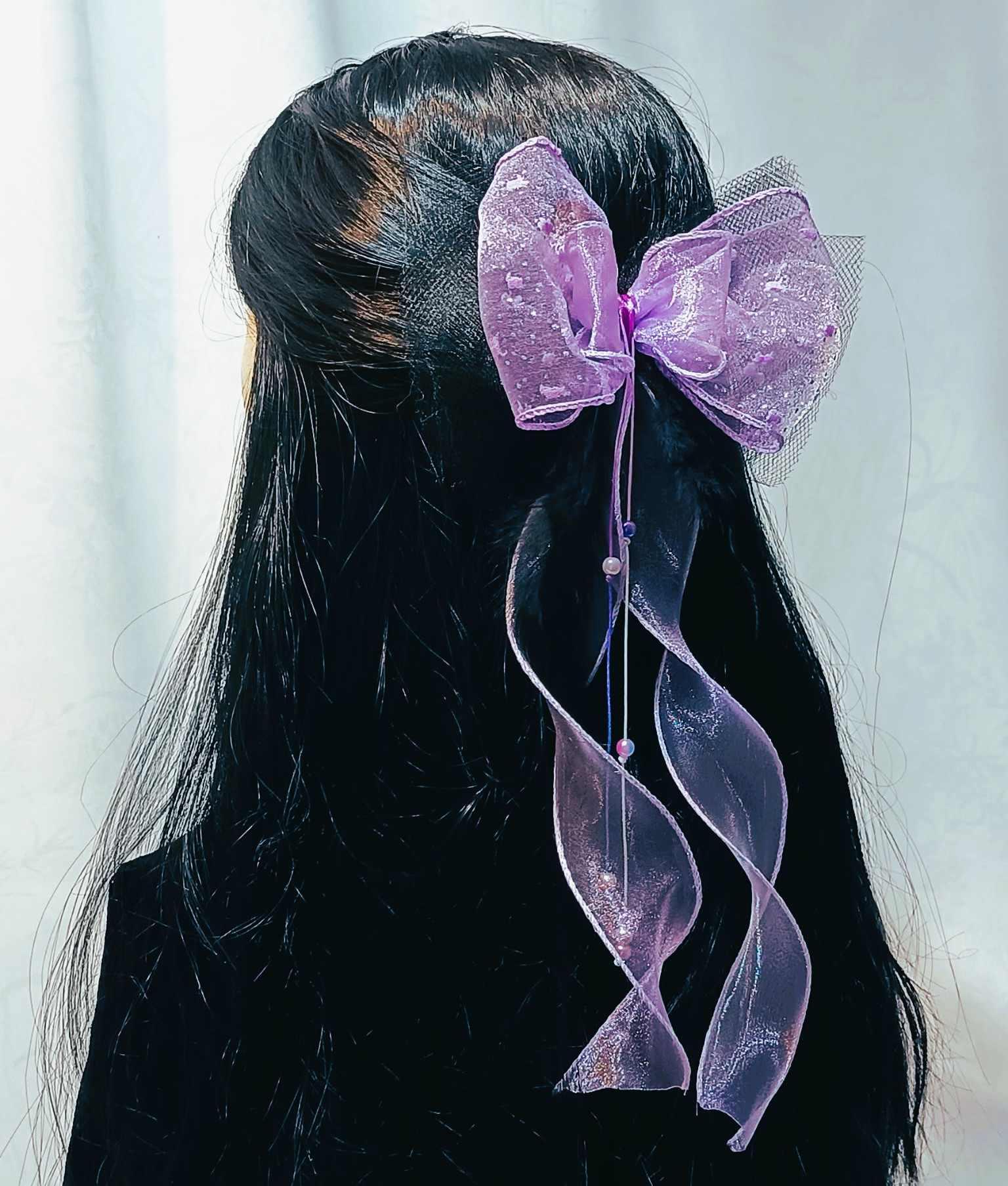 Bajkowa kokarda Liliowa Fantazja / Fairytale Bow: Lilac Fantasy K-6 2