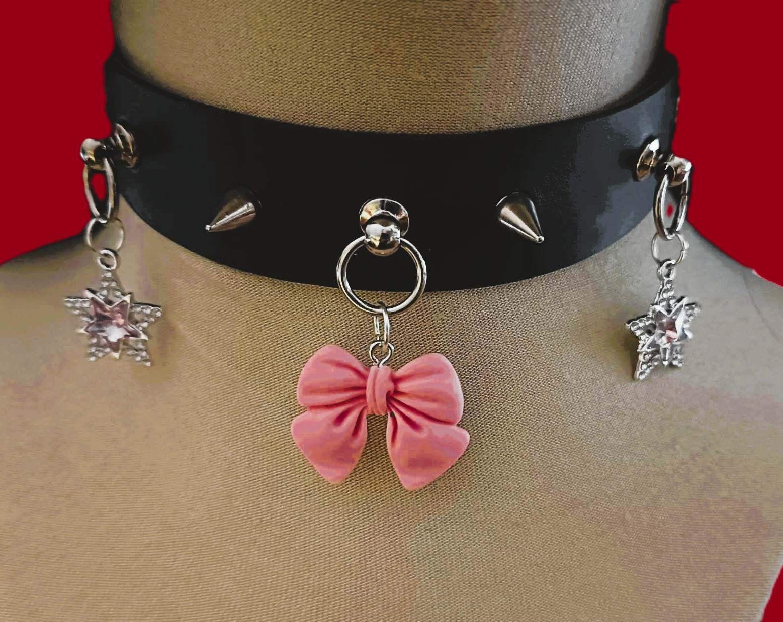 Gotycki choker z zawieszkami #0021 1