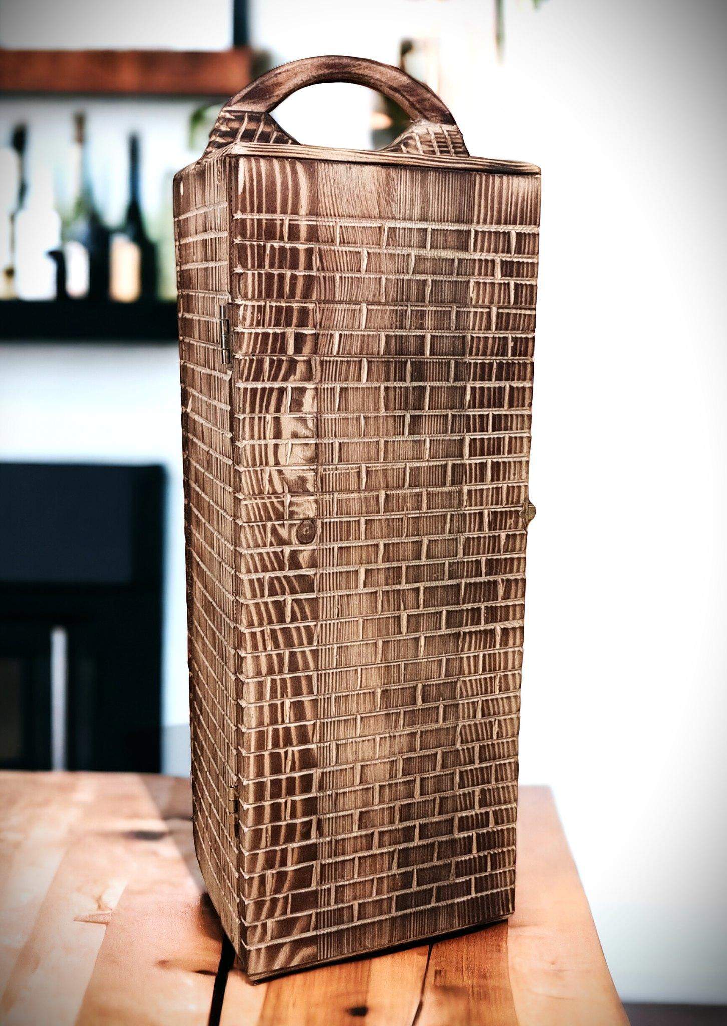 Drewniana skrzynka na Wino / Wooden wine box #RZD004 0