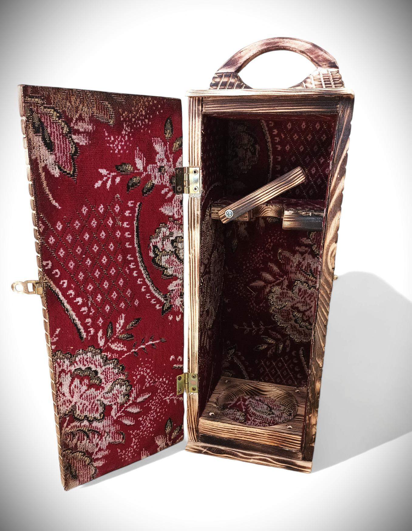 Drewniana skrzynka na Wino / Wooden wine box #RZD004 4