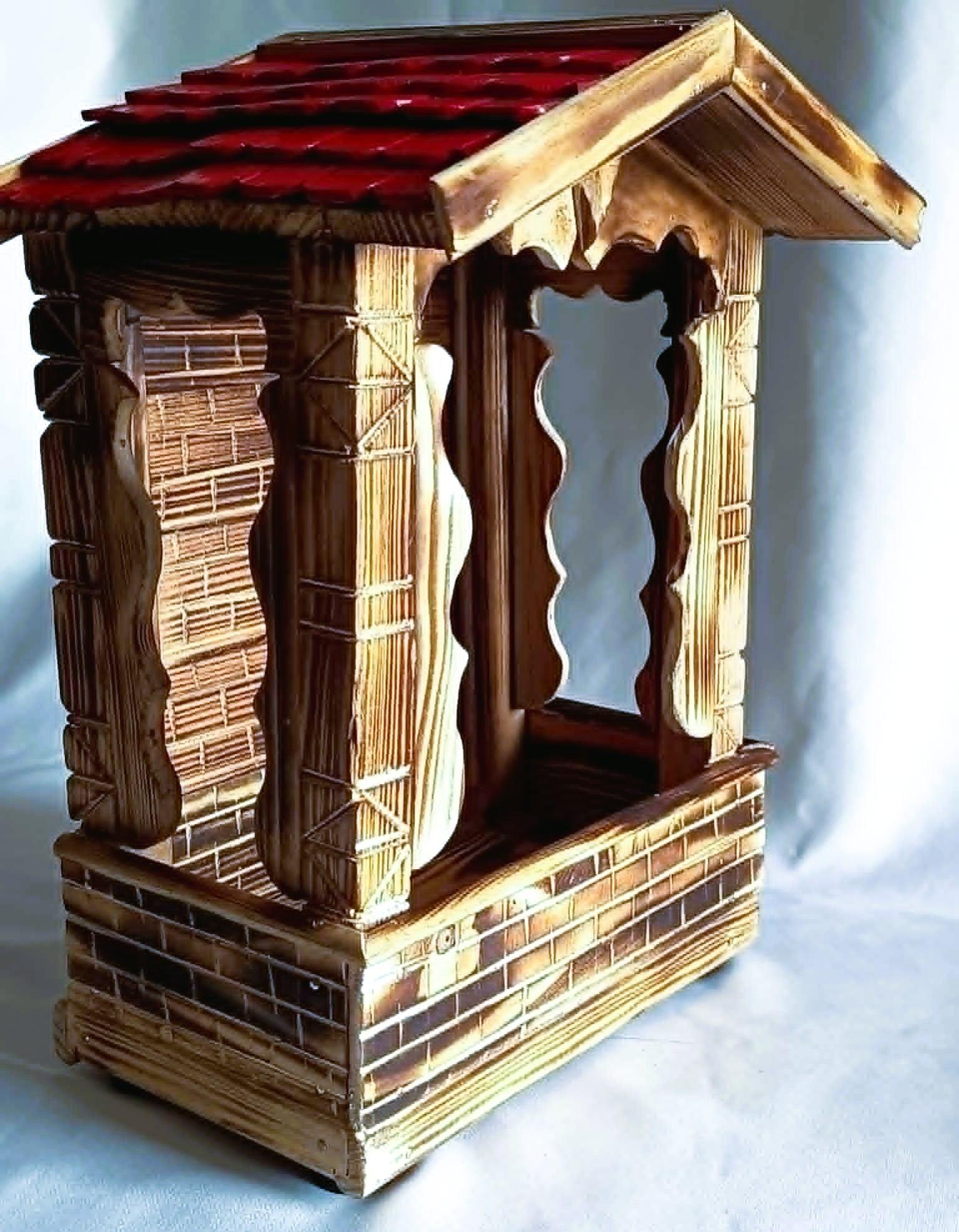 Rustykalna kapliczka z drewna #9 / Rustic wooden shrine #9 0