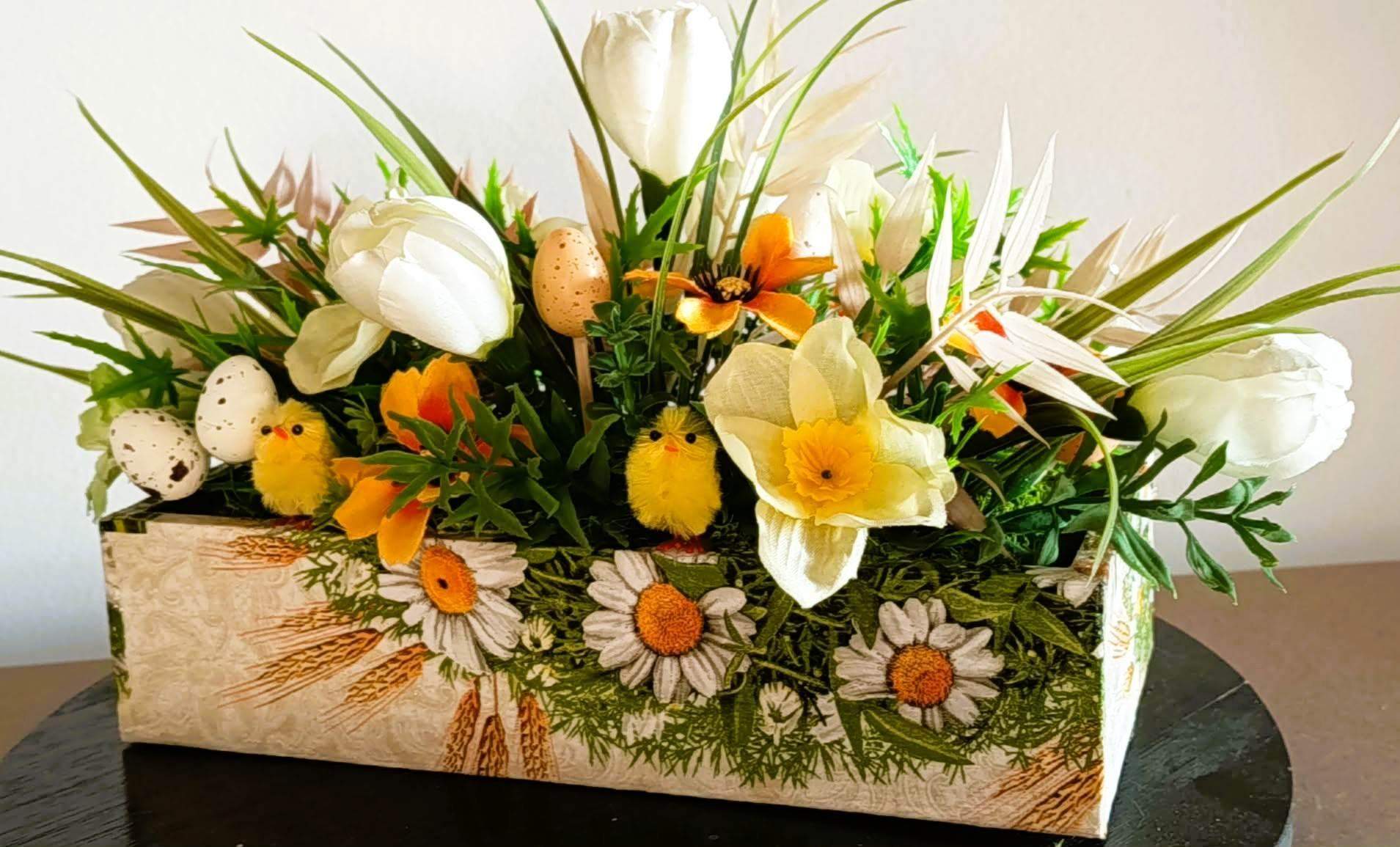 Dekoracja Wielkanocna w skrzyneczce #DW009 4
