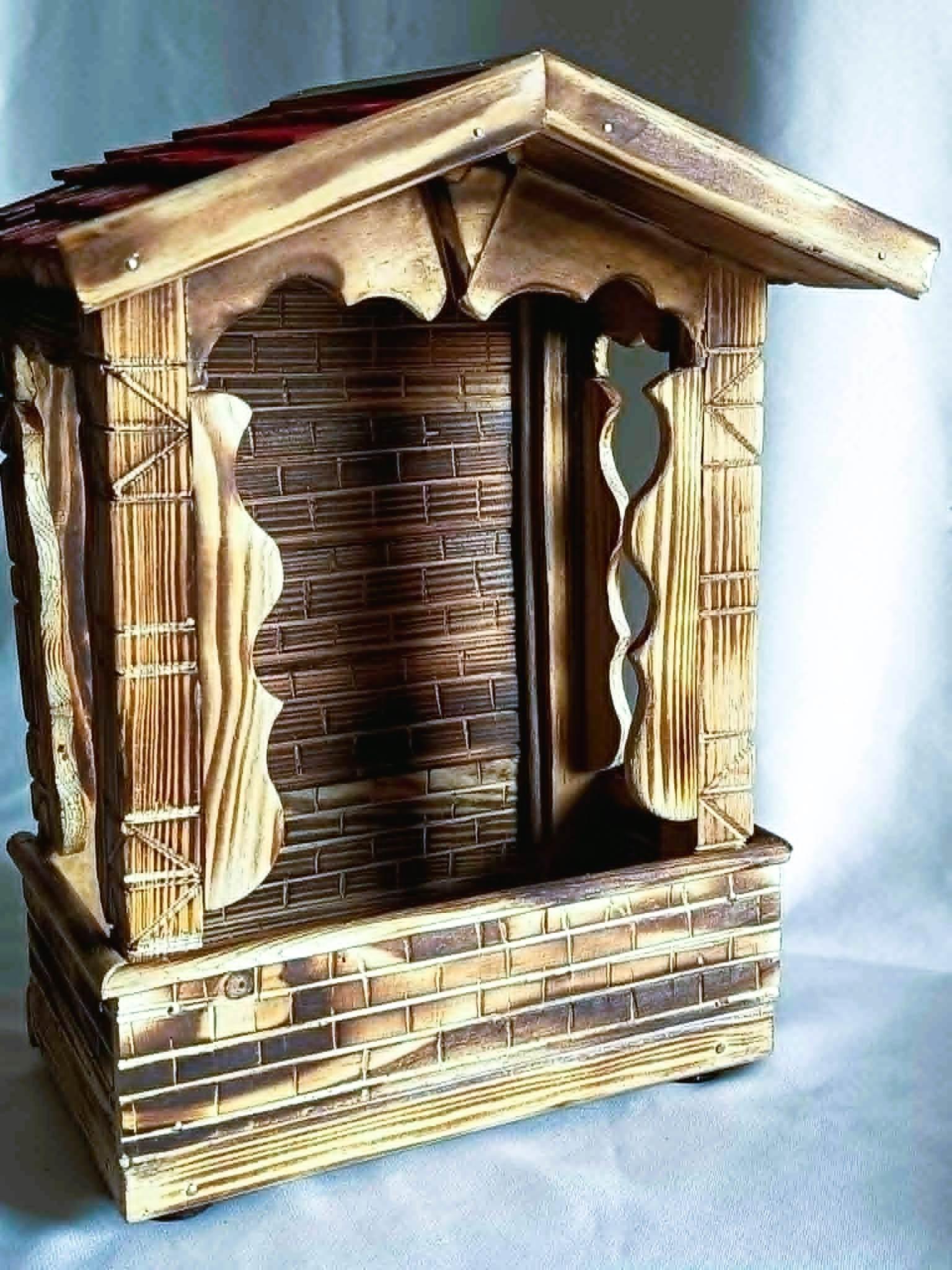 Rustykalna kapliczka z drewna #9 / Rustic wooden shrine #9 2