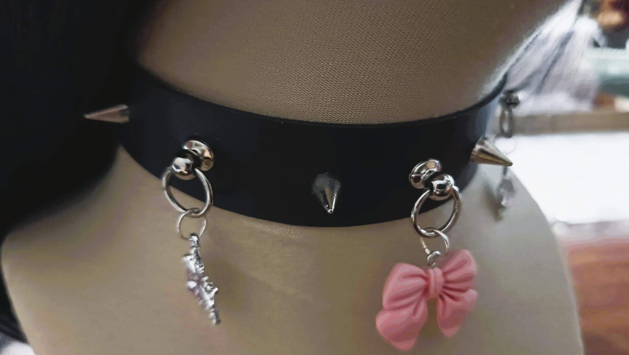 Gotycki choker z zawieszkami #0021 2