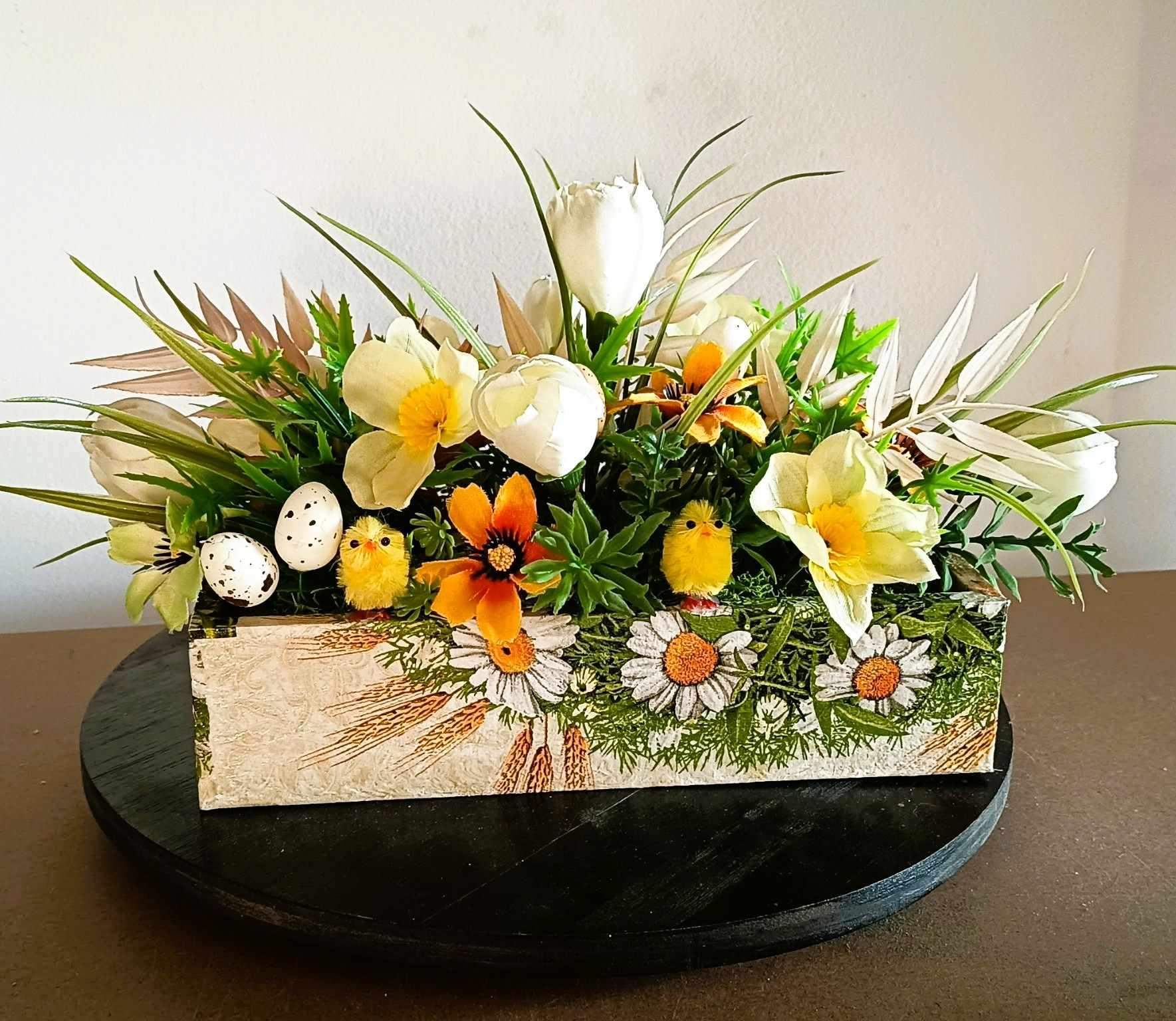 Dekoracja Wielkanocna w skrzyneczce #DW009 5