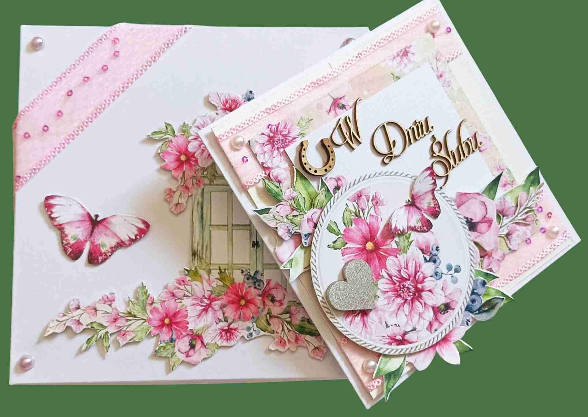 "W Dniu Ślubu" Ręcznie robiona kartka ślubna – romantyczna i wyjątkowa 1