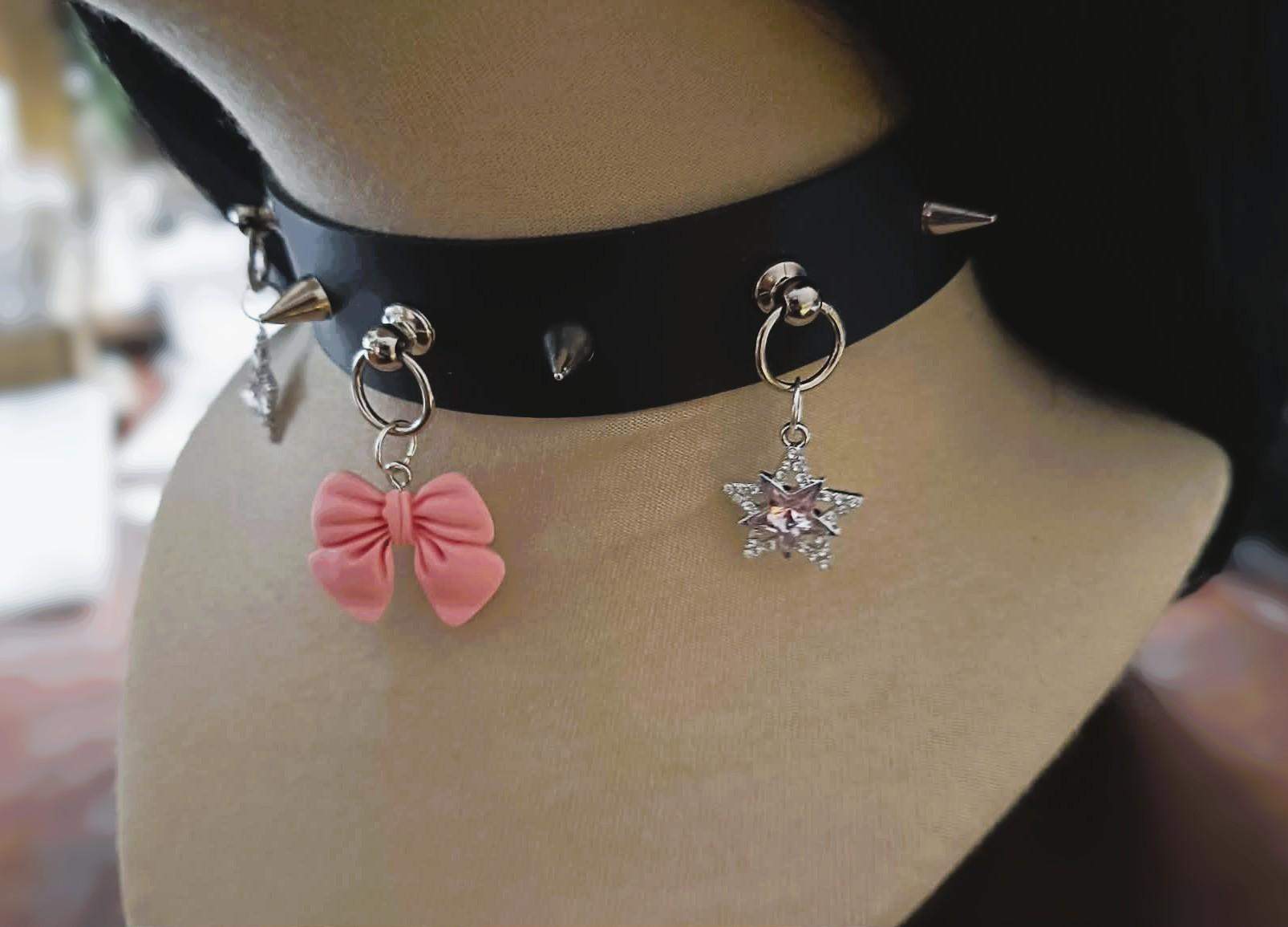 Gotycki choker z zawieszkami #0021 4