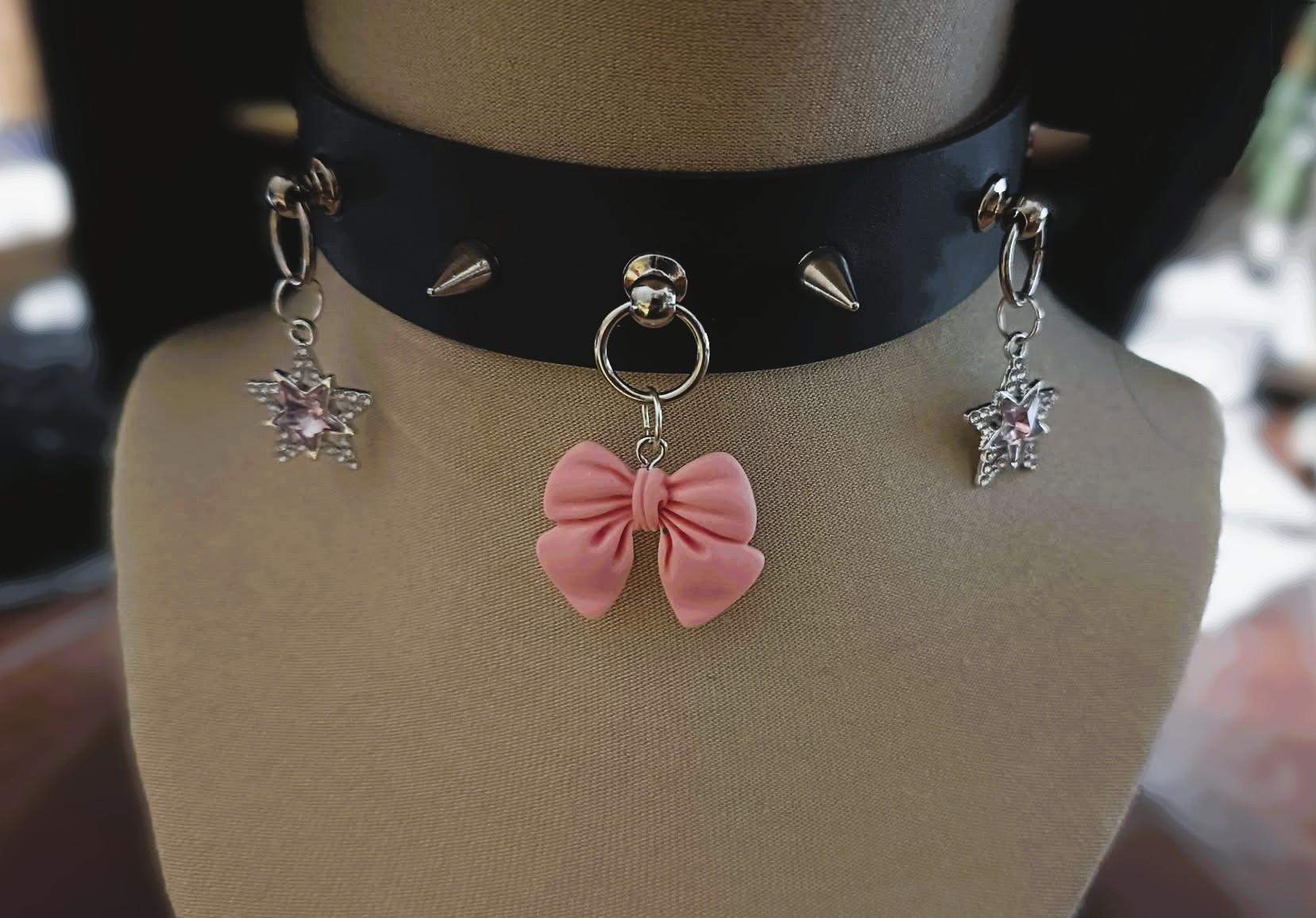 Gotycki choker z zawieszkami #0021 0