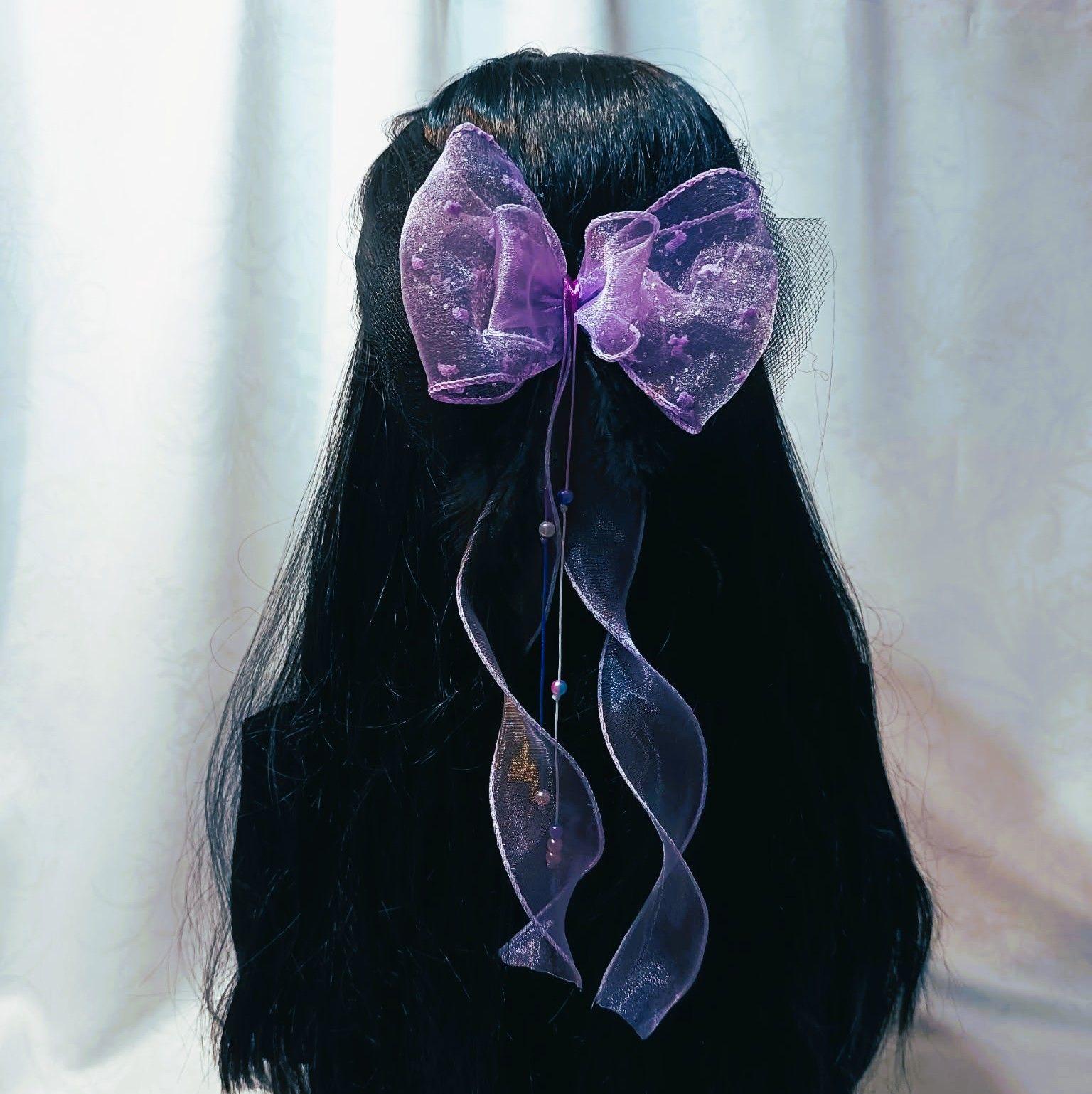 Bajkowa kokarda Liliowa Fantazja / Fairytale Bow: Lilac Fantasy K-6 0