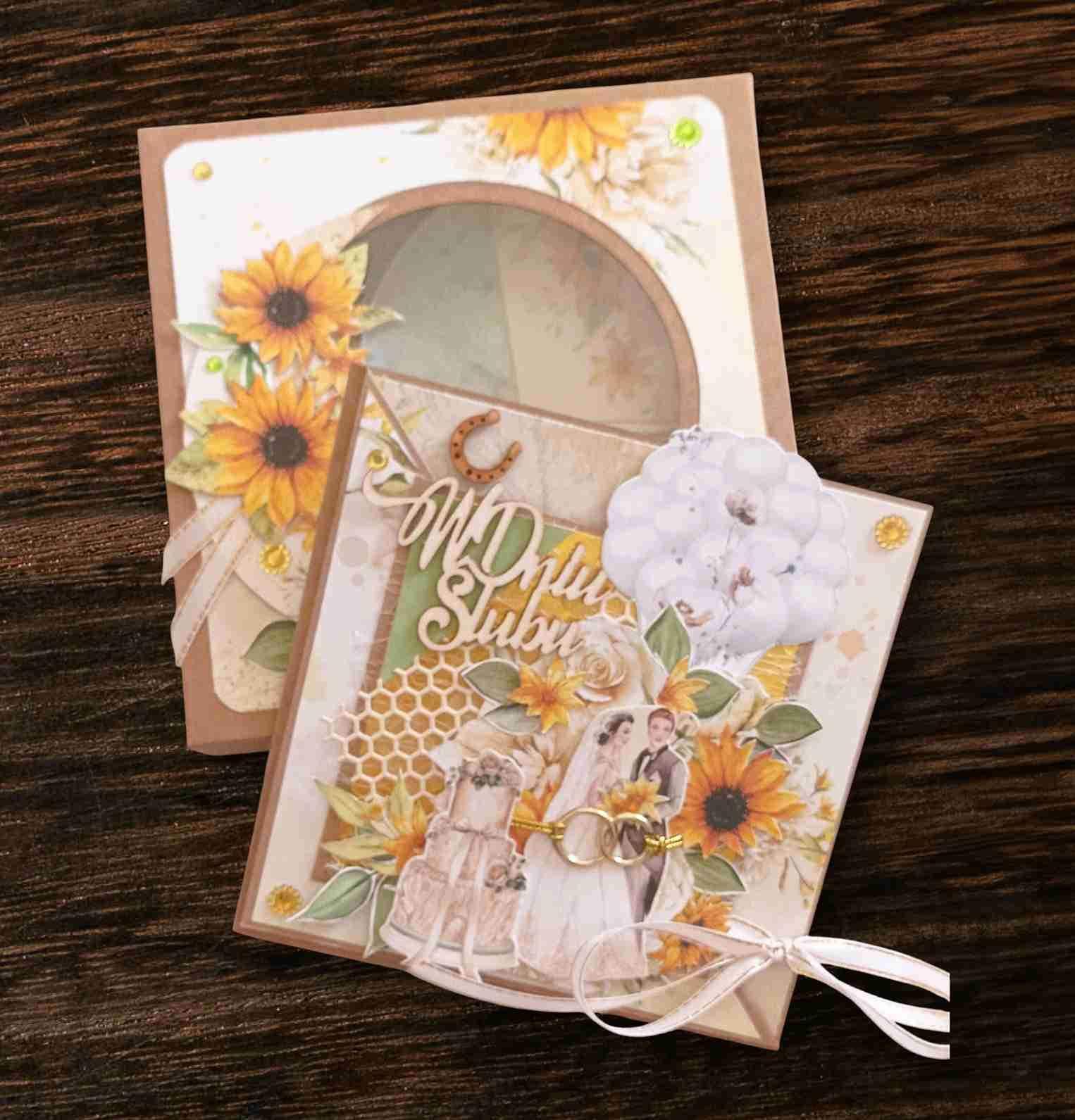"W Dniu Ślubu" - kartka w kartoniku z okienkiem 4