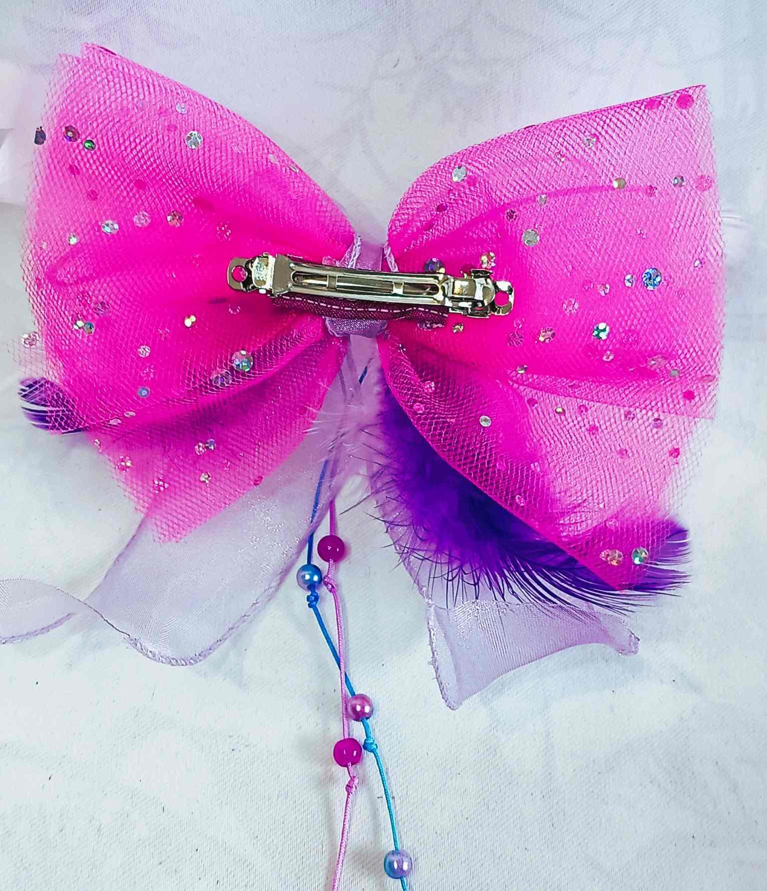 Bajkowa kokarda Różowa Chmurka / Fairytale Pink Cloud Bow K-5 3