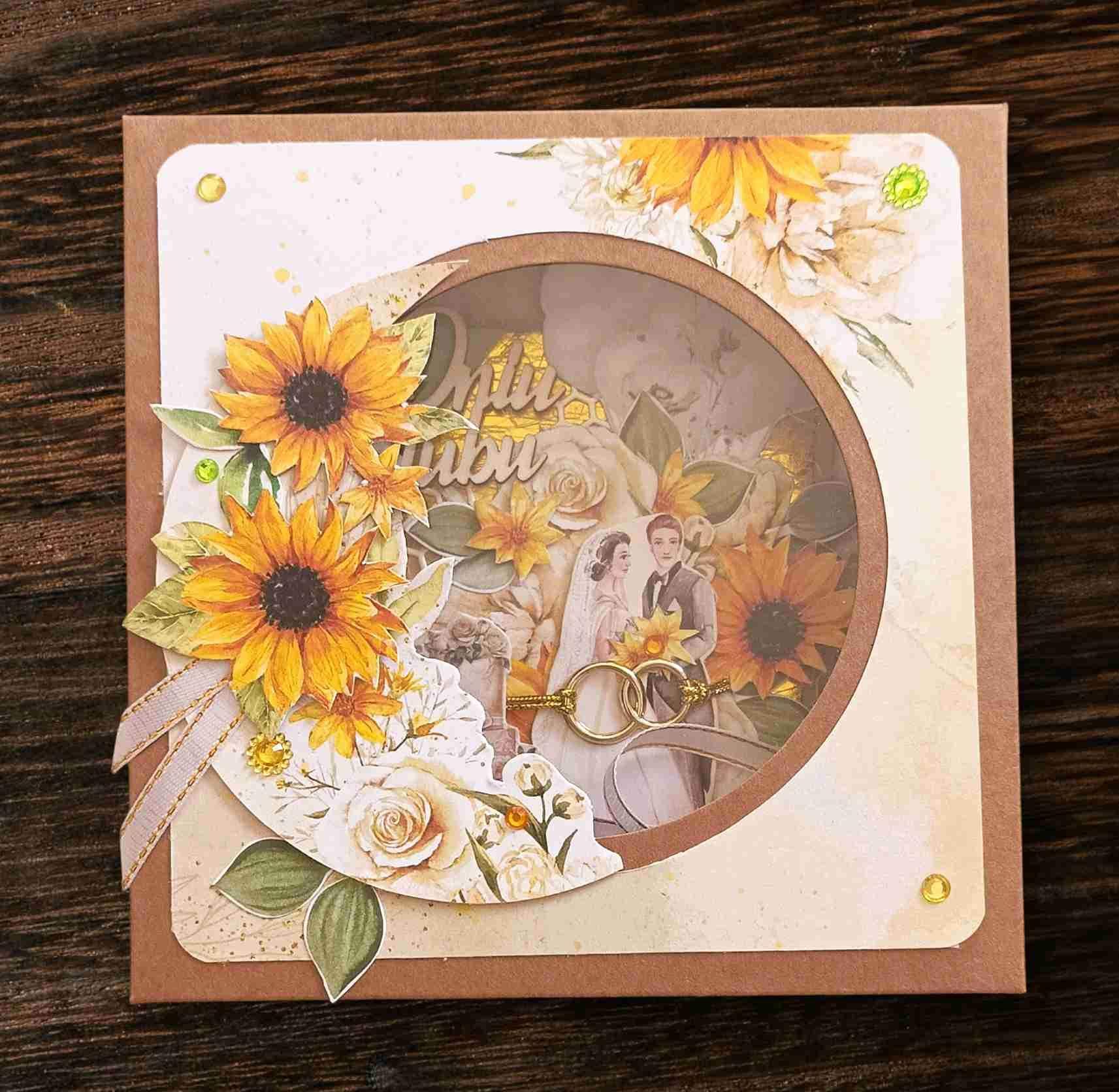 "W Dniu Ślubu" - kartka w kartoniku z okienkiem 2