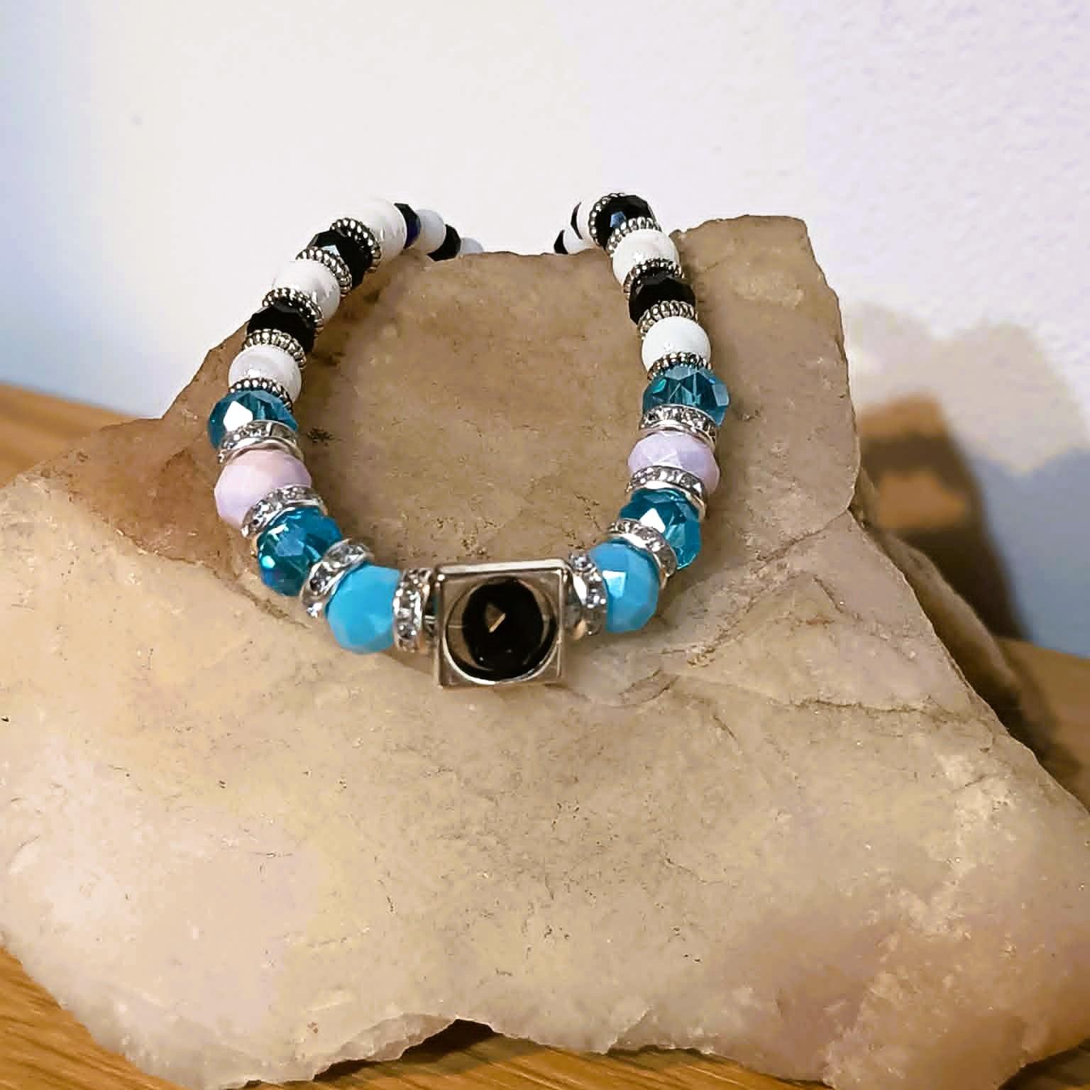 Bransoletka "Czarne oko" / "Black Crystal Eye" Bracelet BRH#027 2