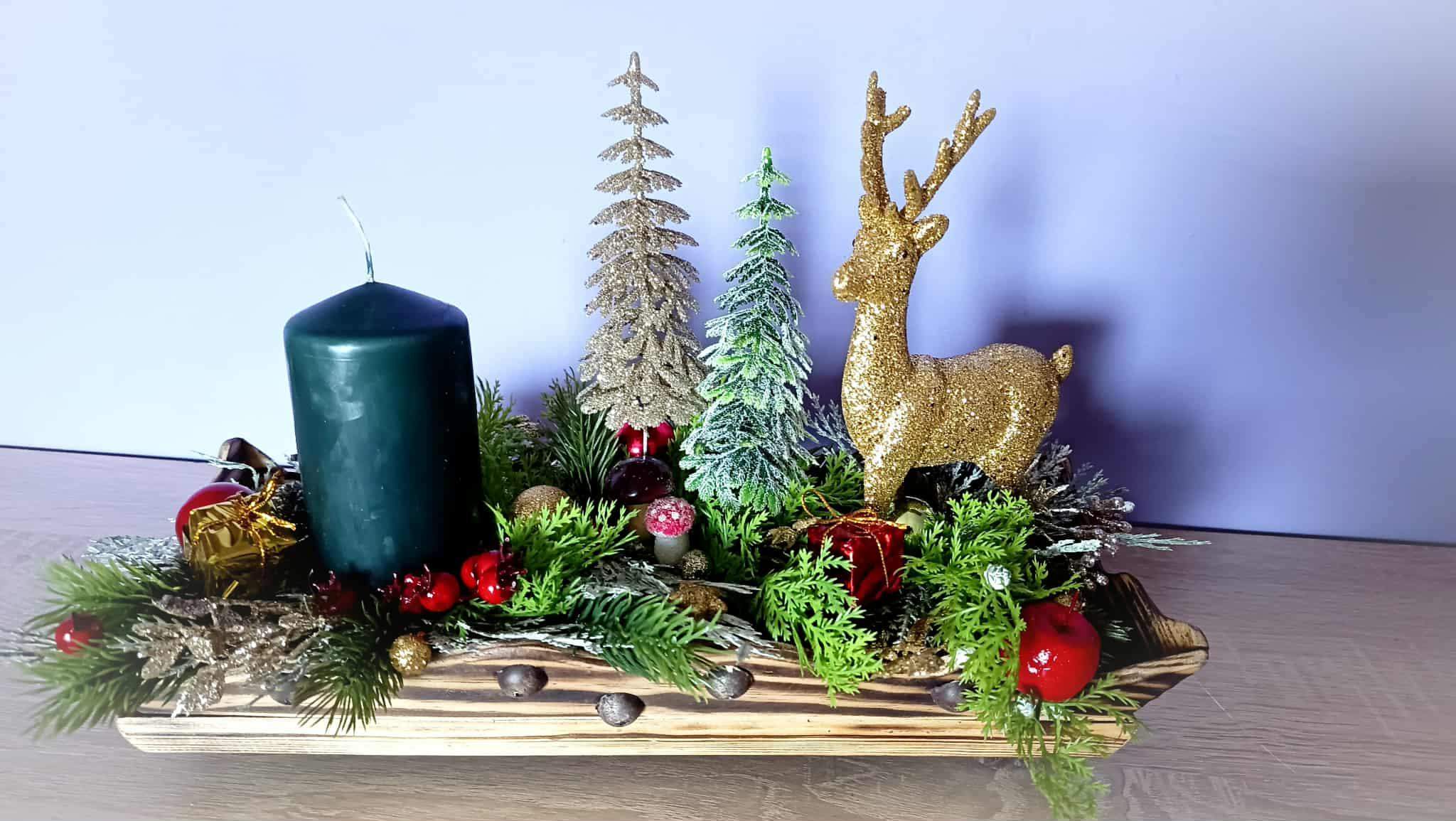 Świąteczna dekoracja z reniferem. 4