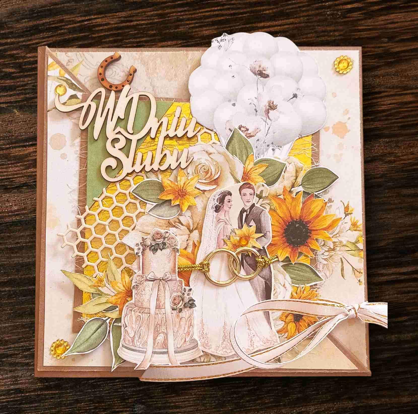 "W Dniu Ślubu" - kartka w kartoniku z okienkiem 0
