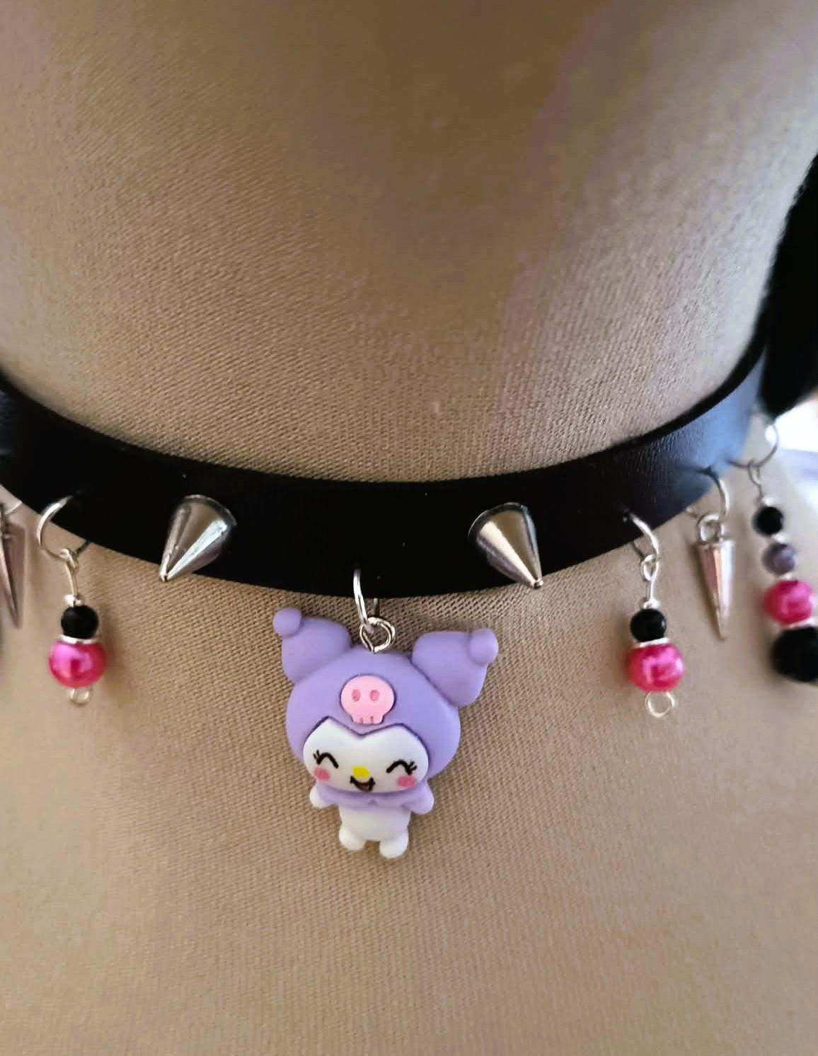 Gotycki choker z zawieszkami mix #0024 0