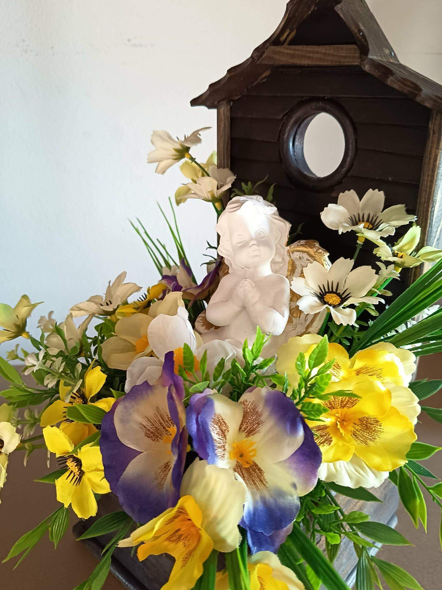 Wiosenna dekoracja z aniołkiem #KNG008 5