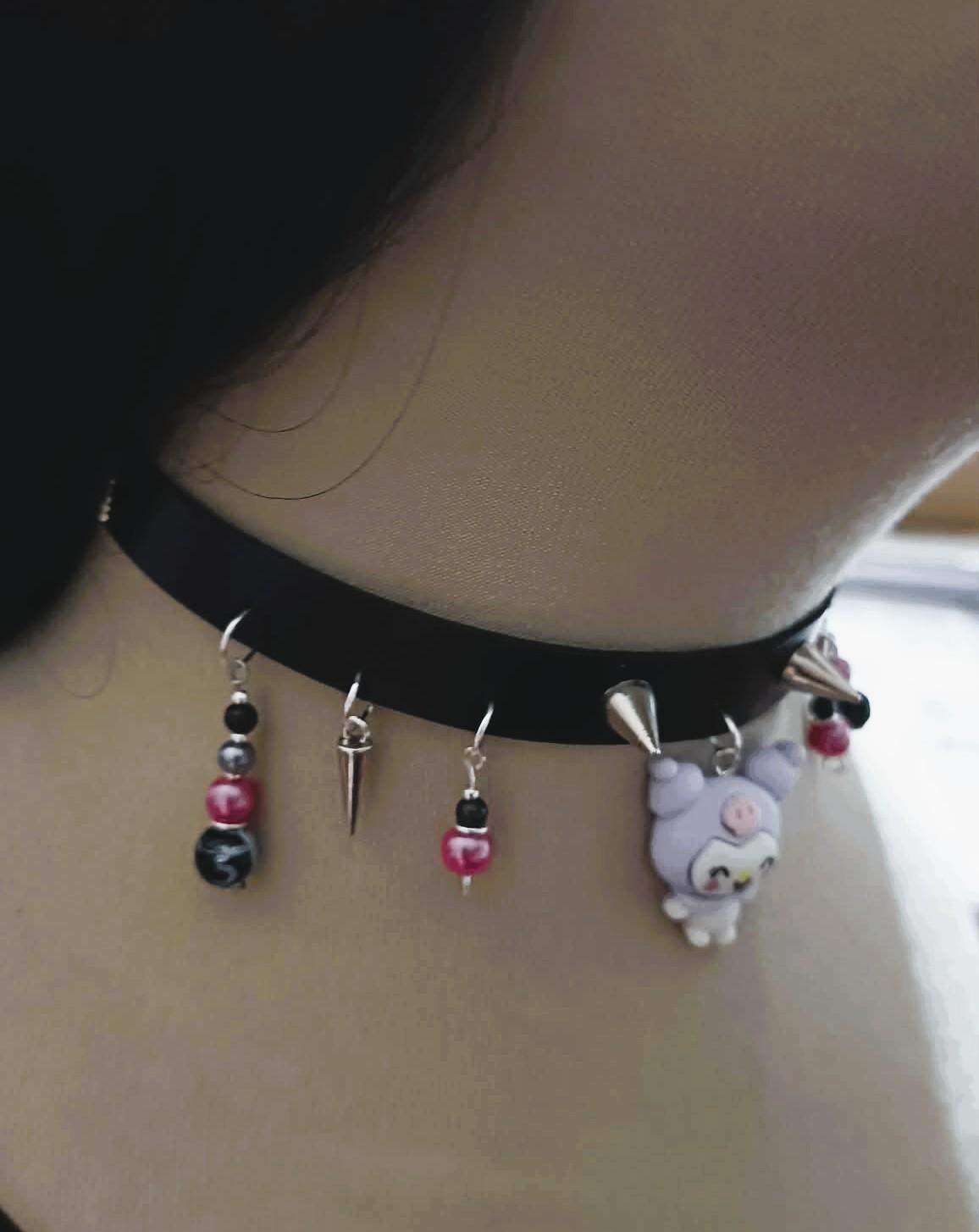 Gotycki choker z zawieszkami mix #0024 2