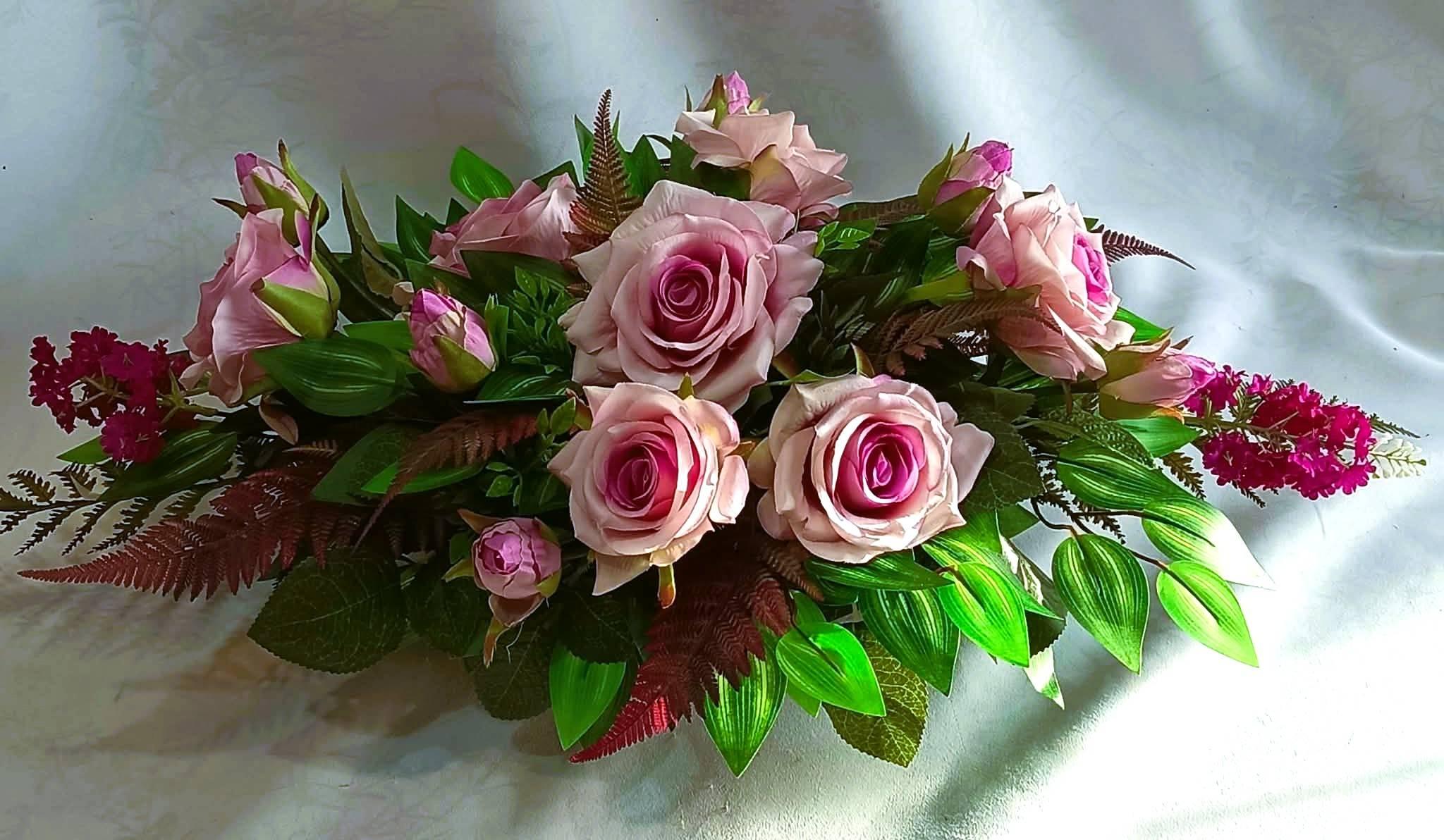 Komplet nagrobny Różany / "Rose" Gravestone Set #KNG038 5