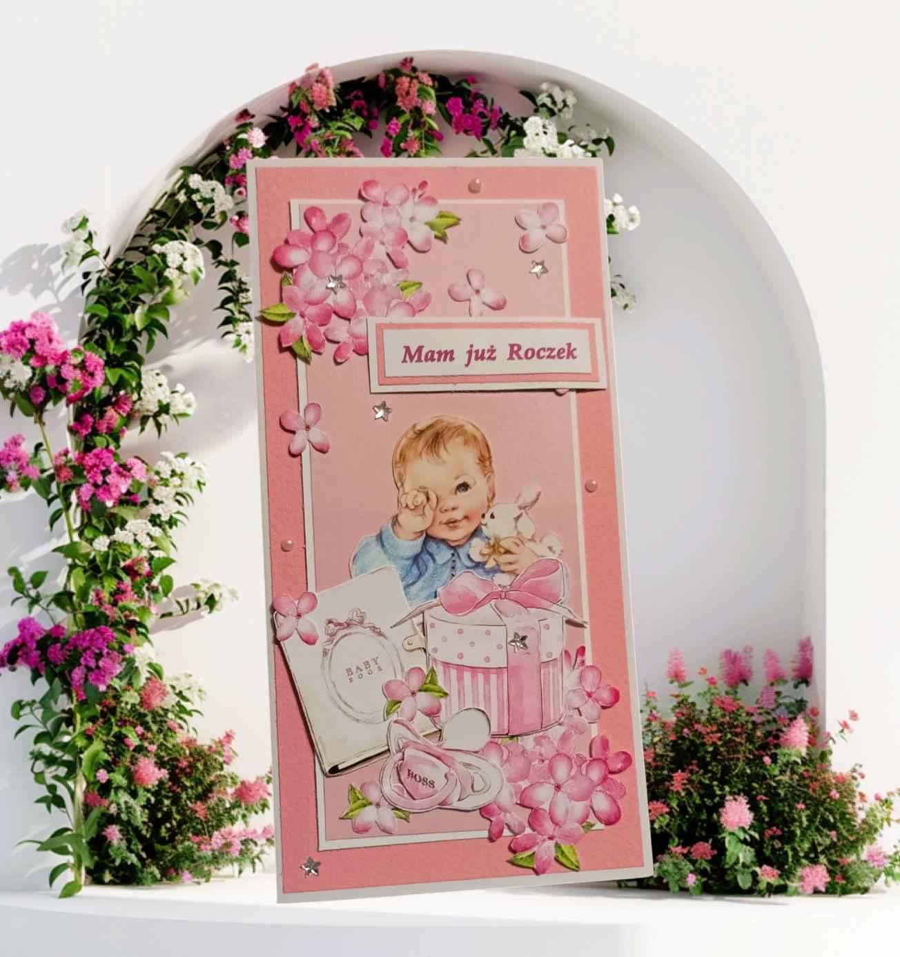 Kartka "Mam już Roczek" - dla dziewczynki 1