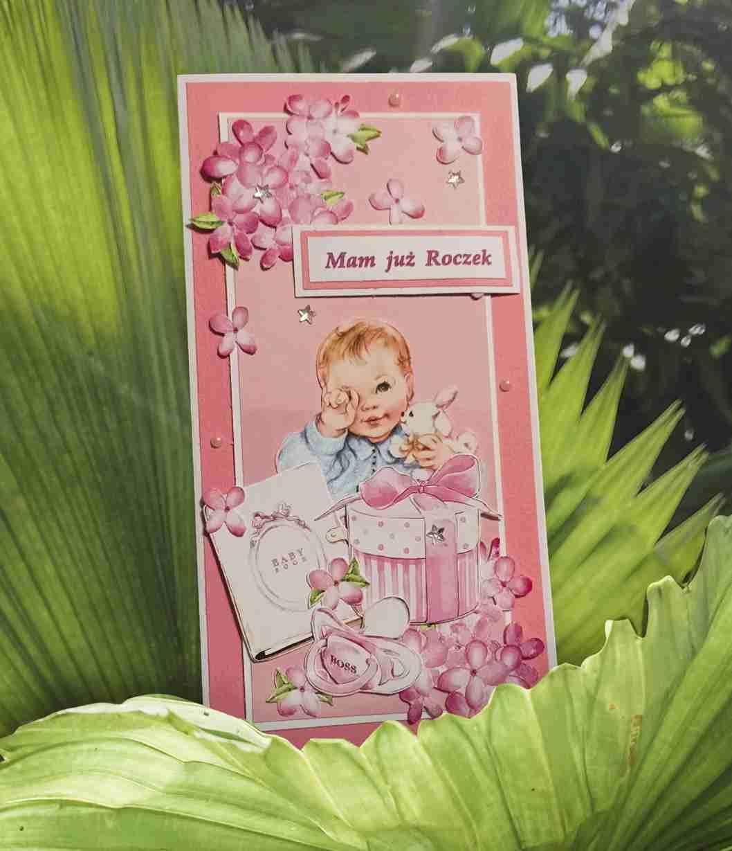 Kartka "Mam już Roczek" - dla dziewczynki 3