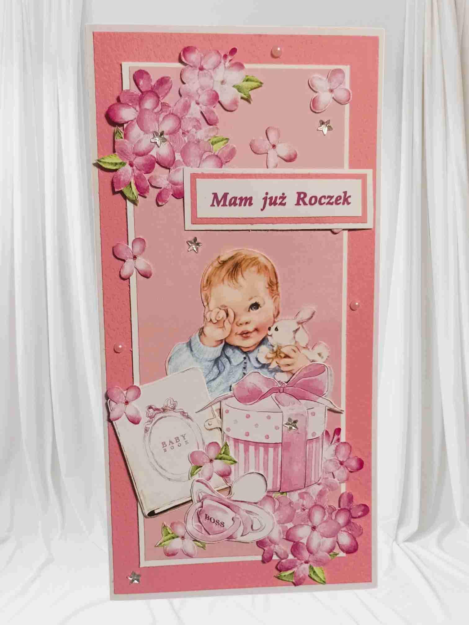 Kartka "Mam już Roczek" - dla dziewczynki 0