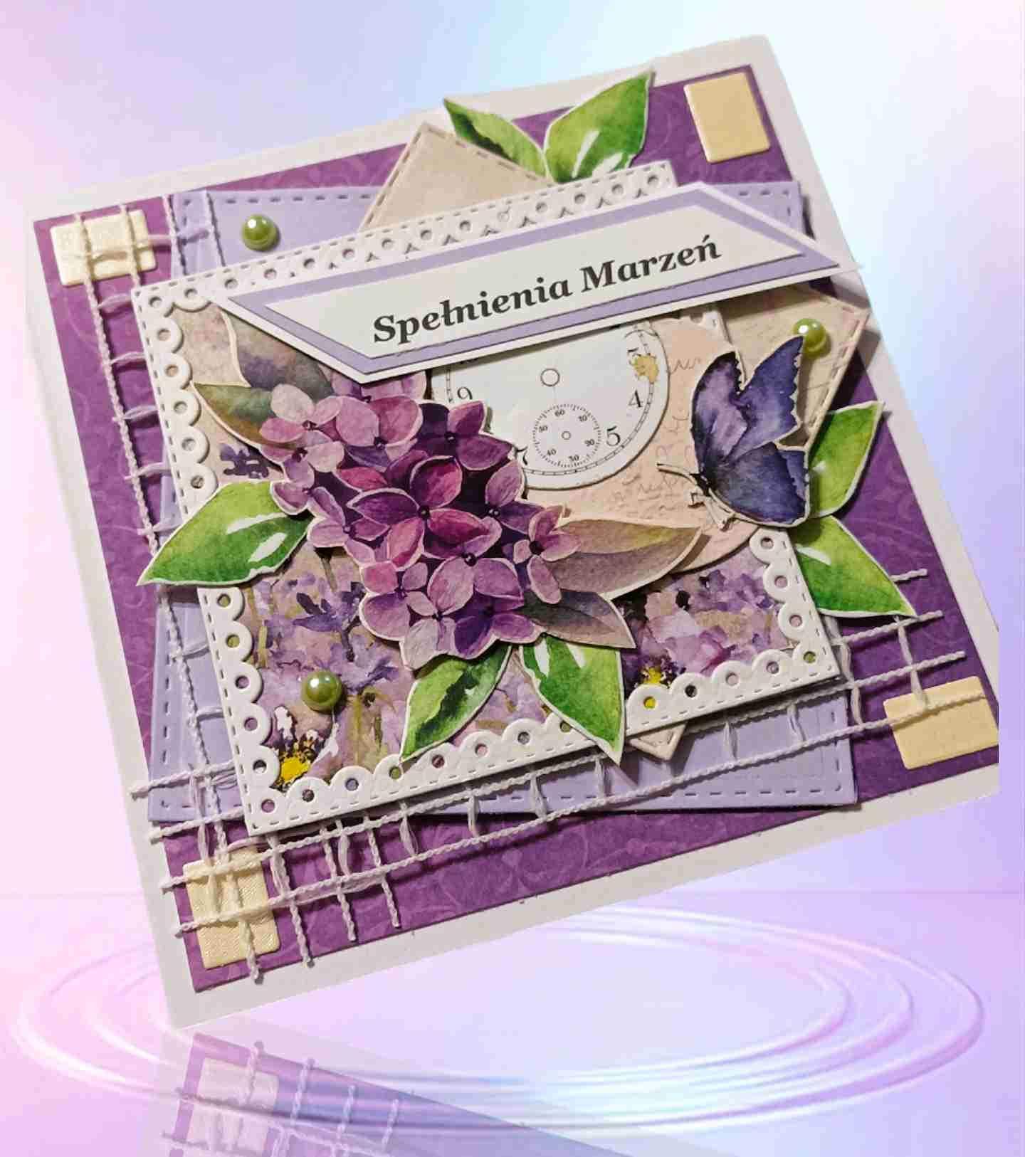 🌸✨ Ręcznie robiona kartka okolicznościowa „Spełnienia Marzeń” ✨🌸 0