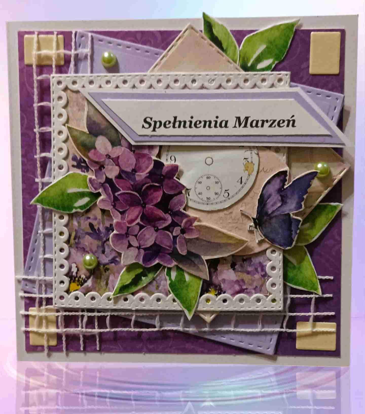 🌸✨ Ręcznie robiona kartka okolicznościowa „Spełnienia Marzeń” ✨🌸 1