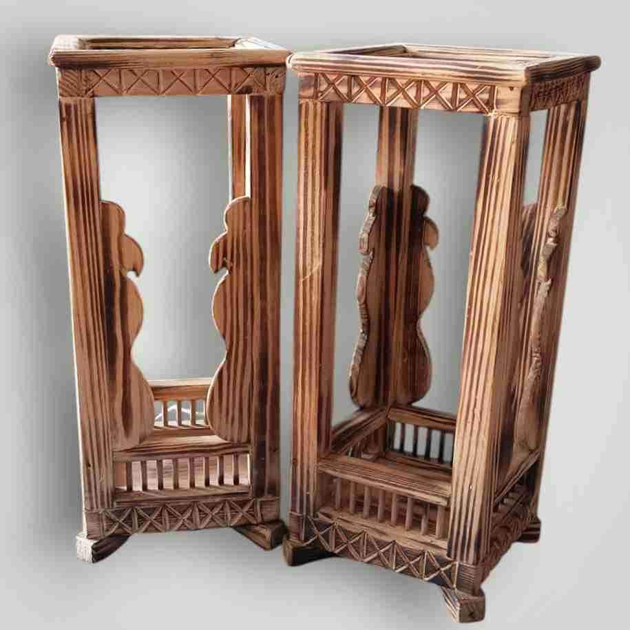 Otwarta, drewniana latarnia z płotkiem "2" 3