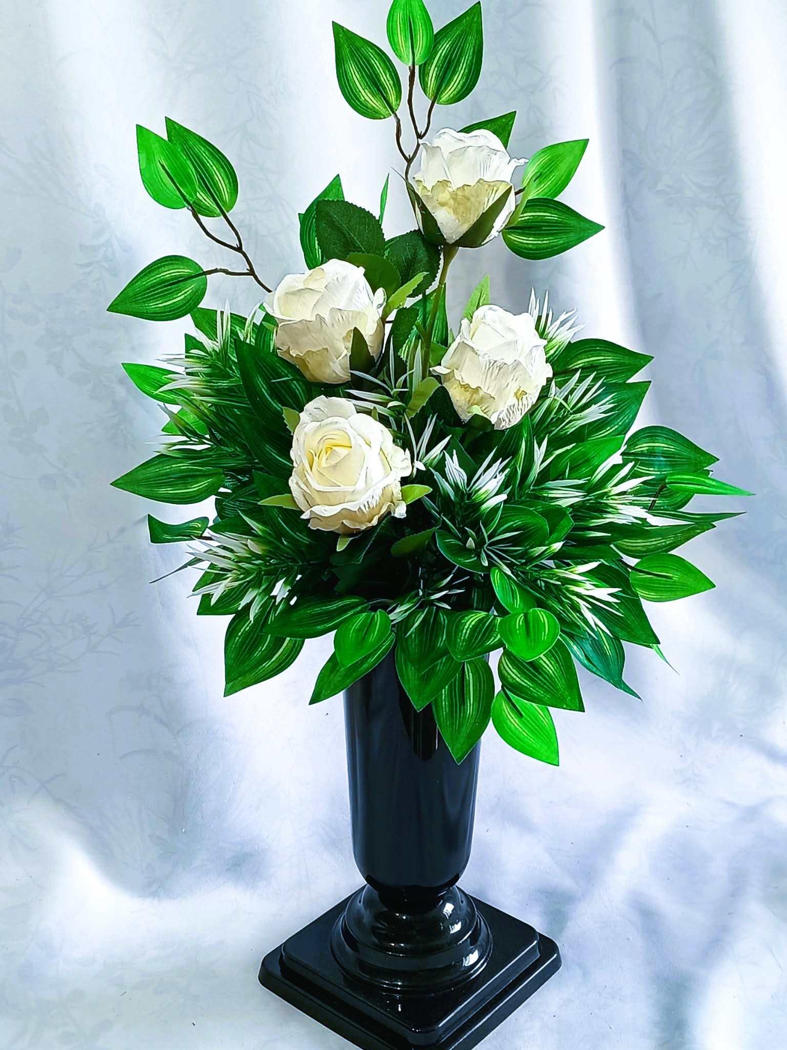 Komplet nagrobny Róże z Sercem / Complete Gravestone Arrangement: Roses with a Heart #KNG039 2